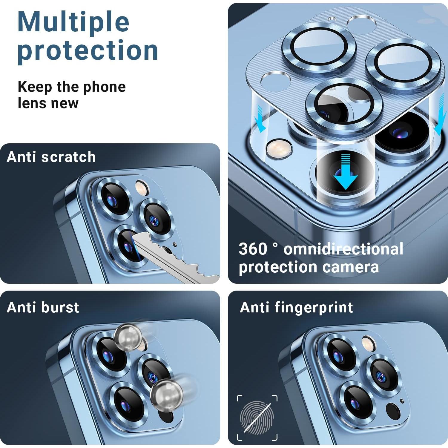 Protector de Lente de Cámara Korecase para iPhone 13 Pro Max - 2 Piezas