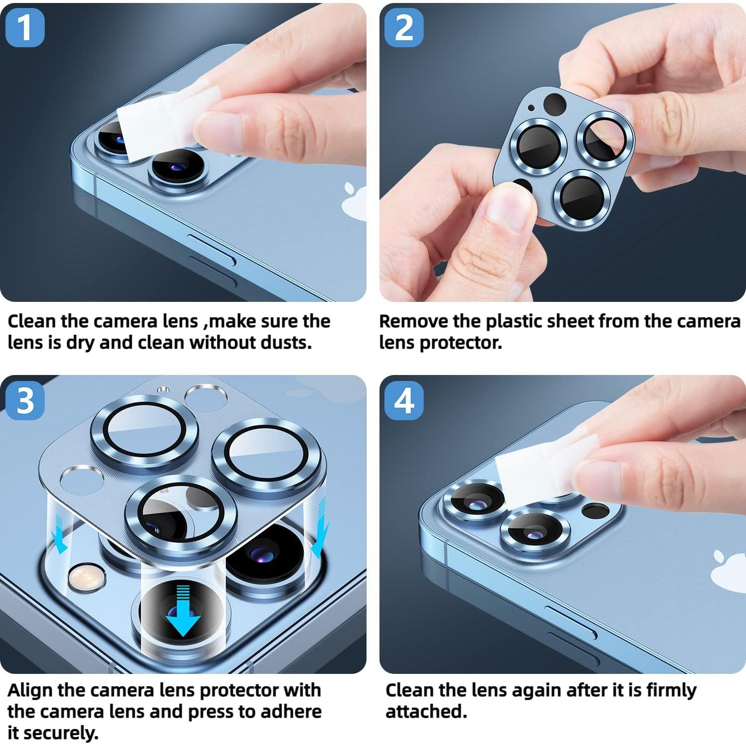 Protector de Lente de Cámara Korecase para iPhone 13 Pro Max - 2 Piezas