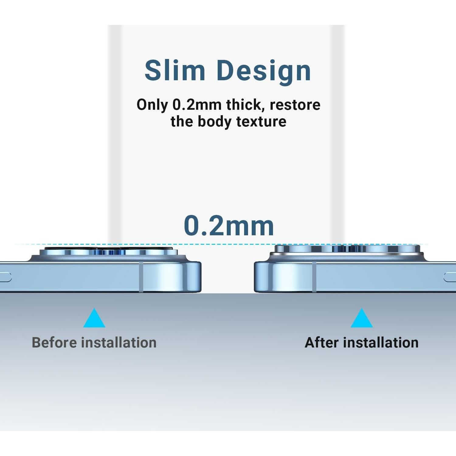 Protector de Lente de Cámara Korecase para iPhone 13 Pro Max - 2 Piezas