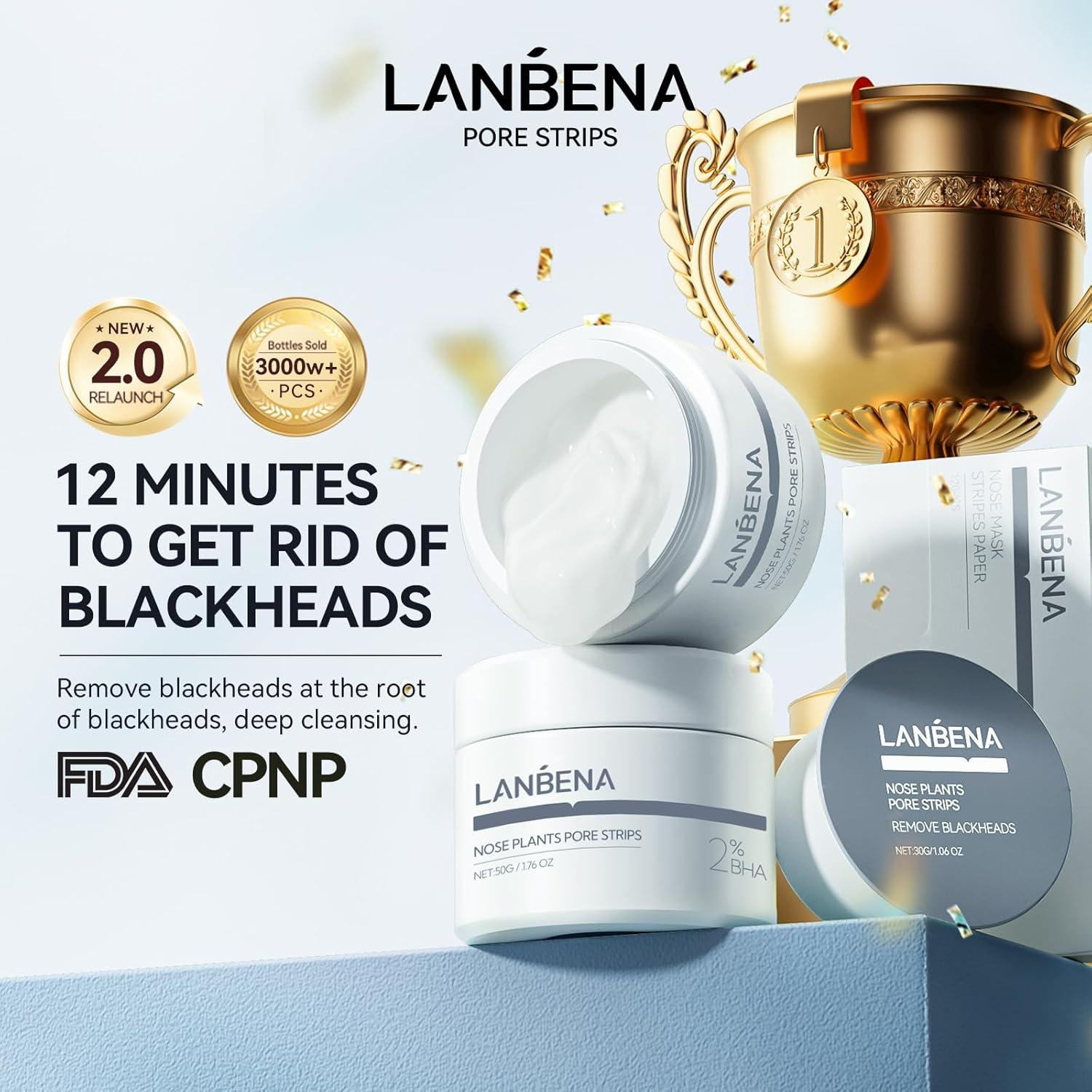 Tiras Nasales LANBENA para Puntos Negros 100 piezas