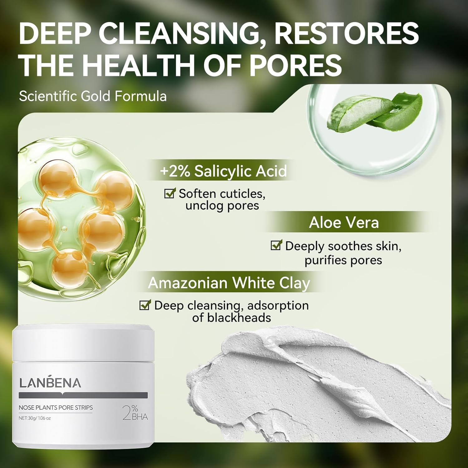 Tiras Nasales LANBENA para Puntos Negros - 60 Tiras