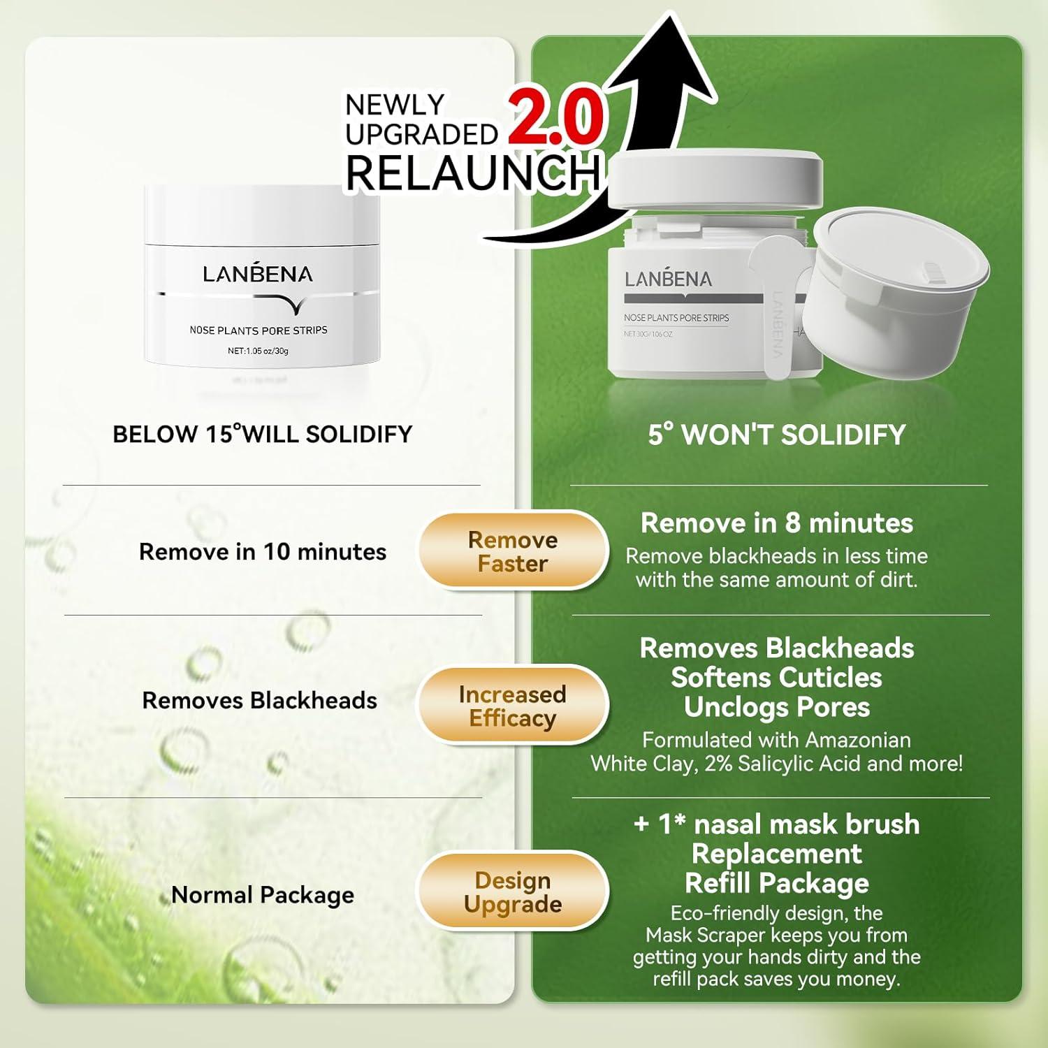 Tiras Nasales LANBENA para Puntos Negros - 60 Tiras