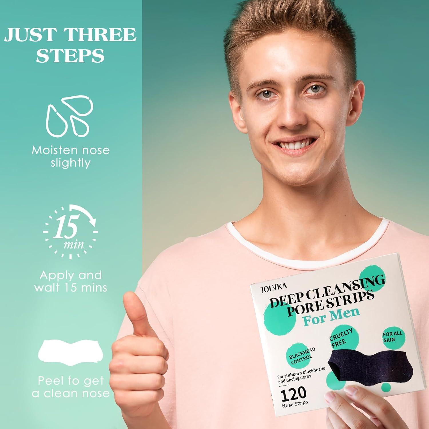 Tiras Nasales JOLVKA para Puntos Negros - 120 Tiras Carbón