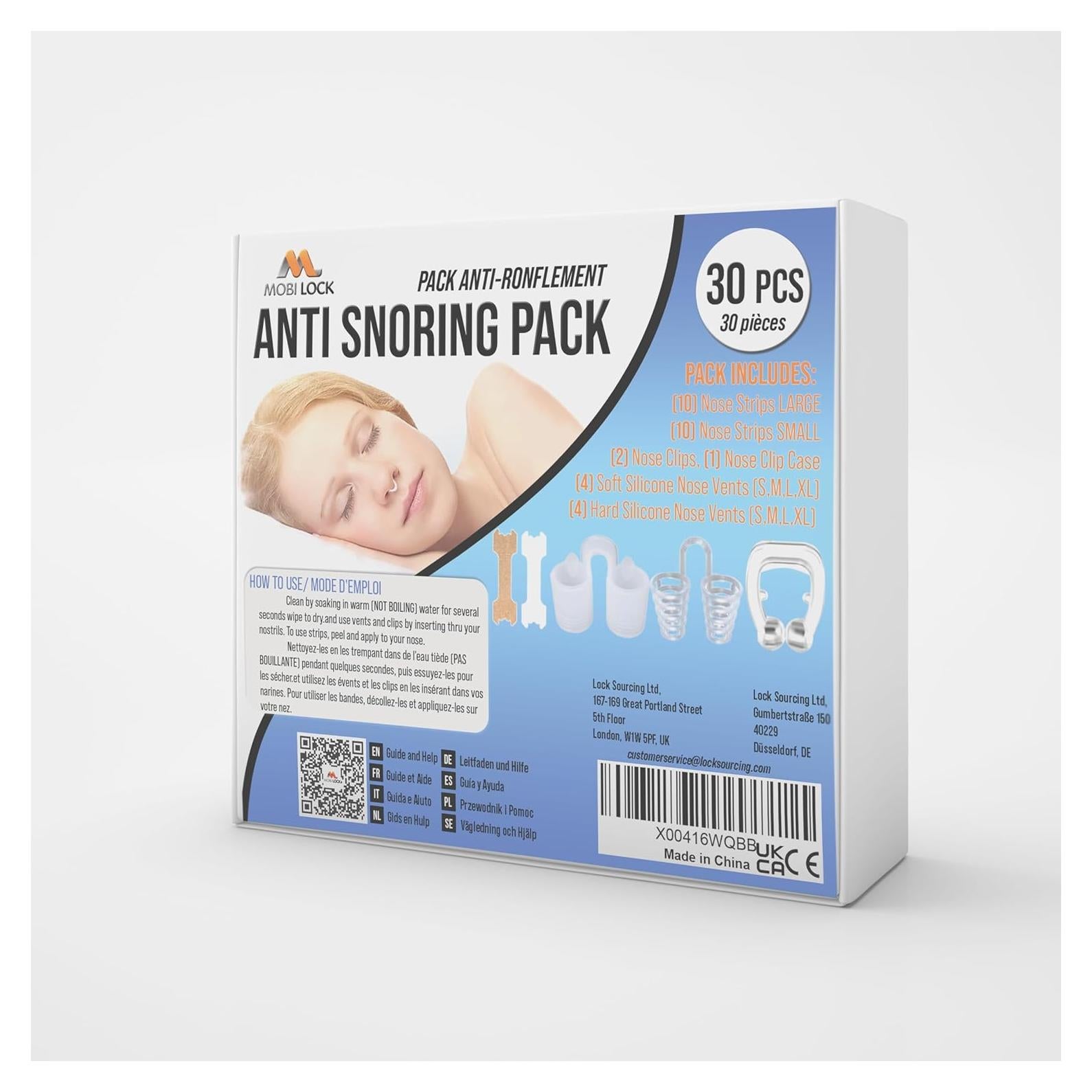 Dispositivos Antirronquidos Mobi Lock - Paquete de 30