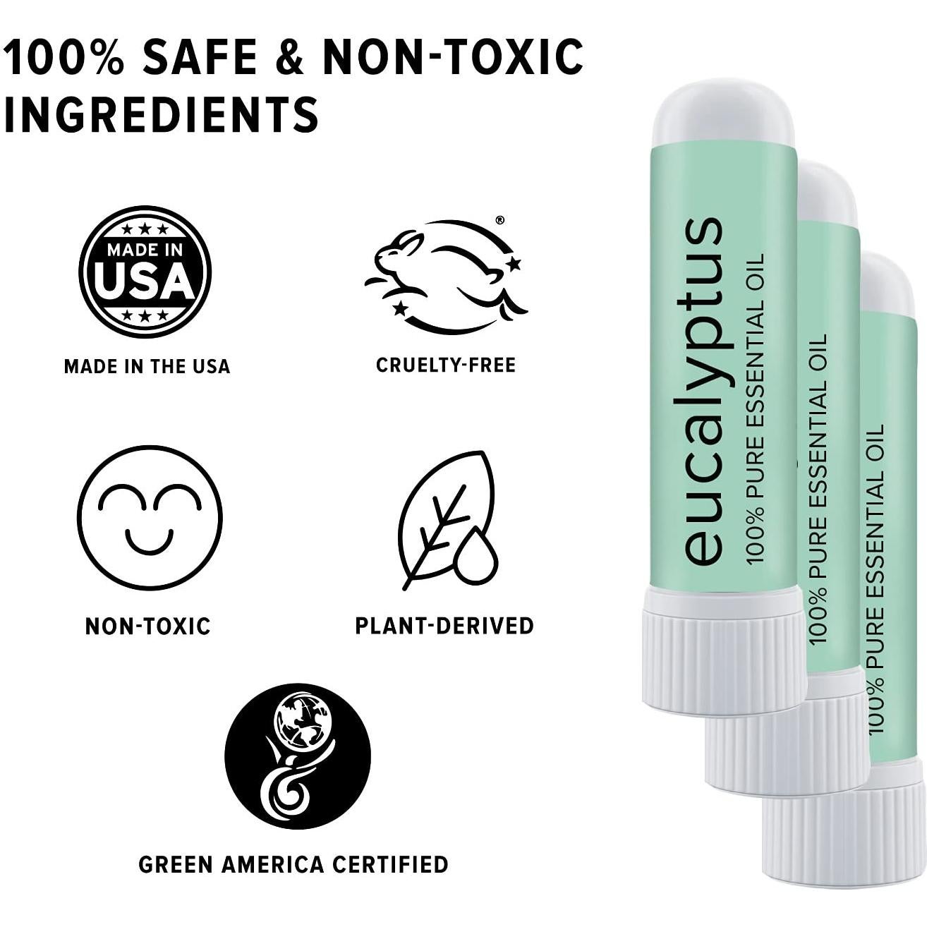 Inhalador Nasal MOXĒ Eucalipto 100% Puro - Paquete de 3