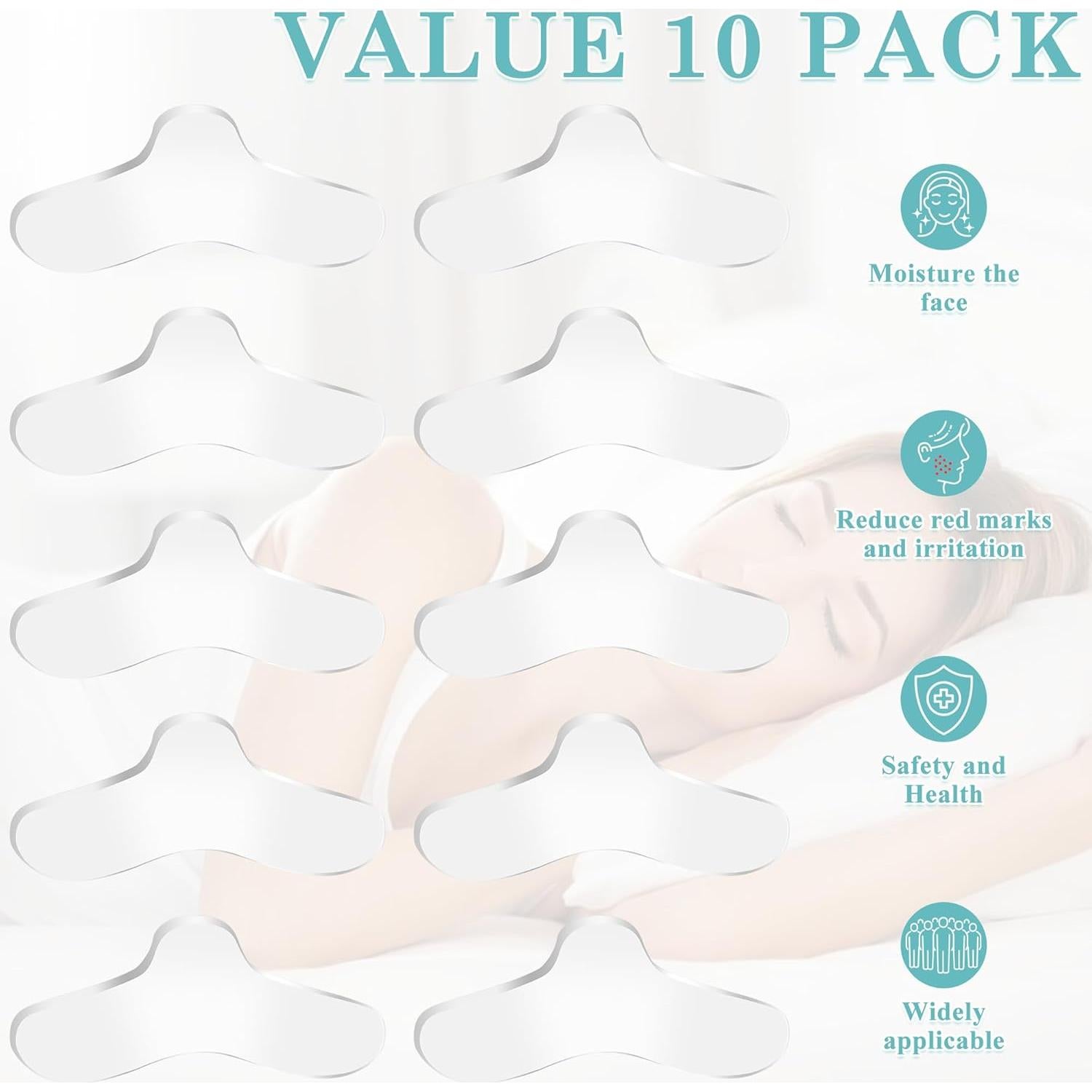 Paquete de 10 Almohadillas Nasales de Gel TOMOON para CPAP