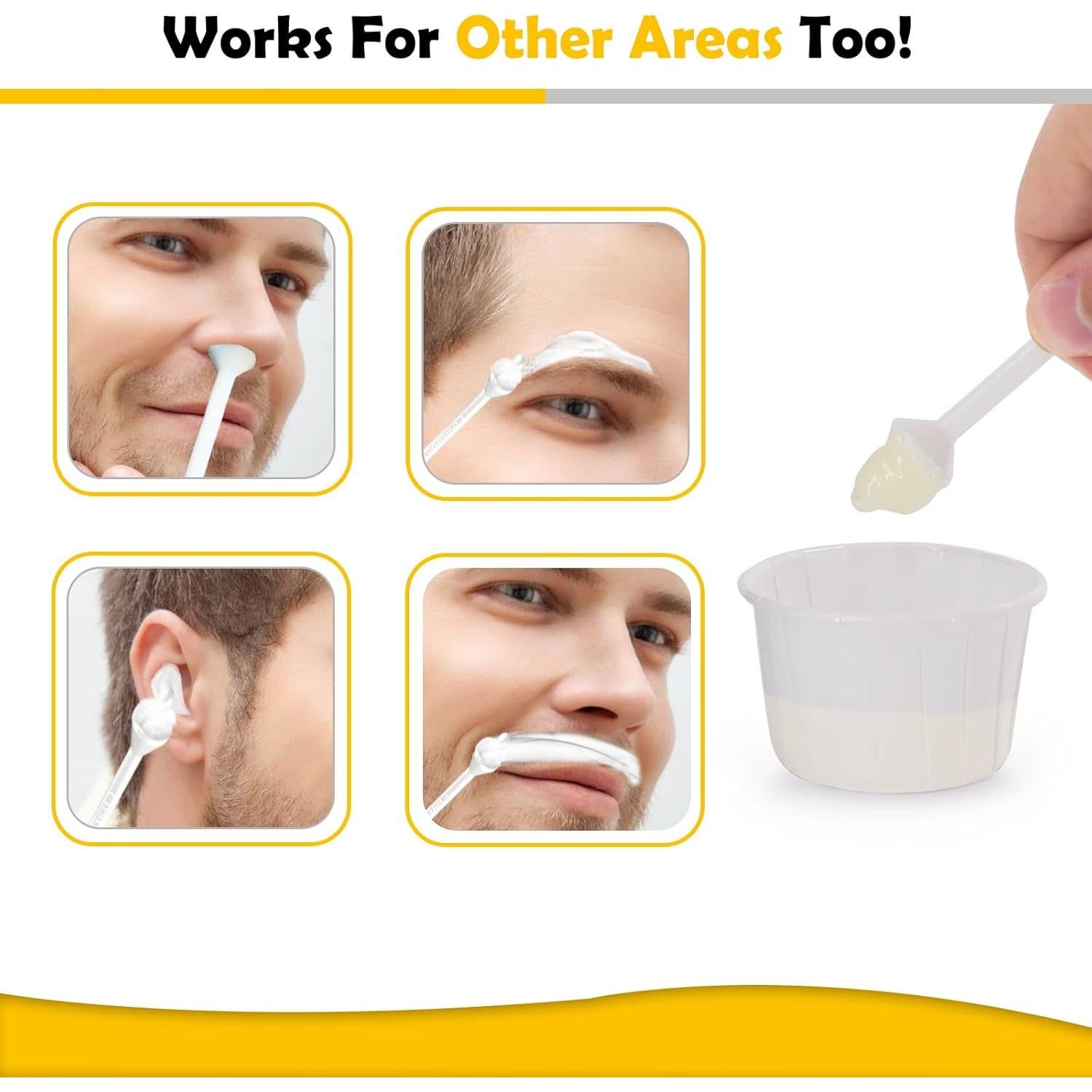 Kit de Cera para Vello Nasal Charmonic 120g 40 Aplicadores