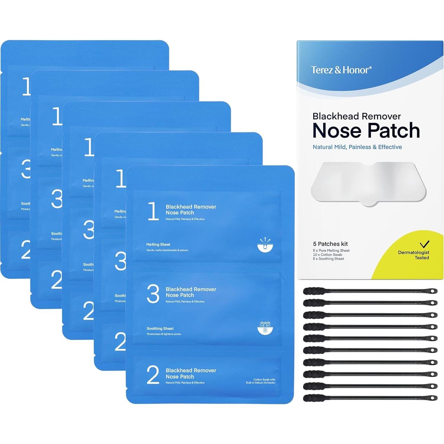 Tiras Eliminadoras de Puntos Negros Dewycream 5 Kits