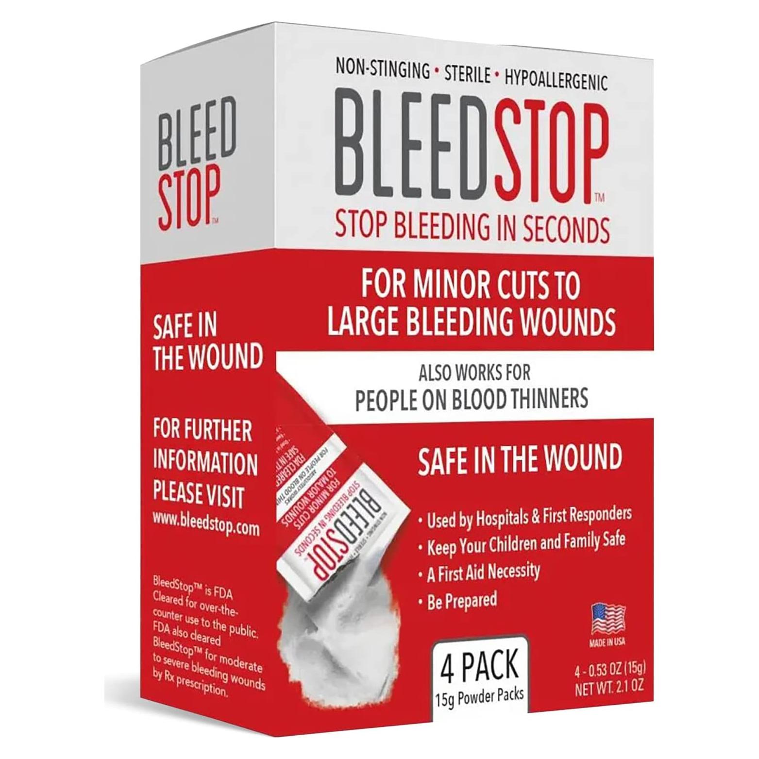 Polvo Coagulante BleedStop 15g - Kit de Primeros Auxilios
