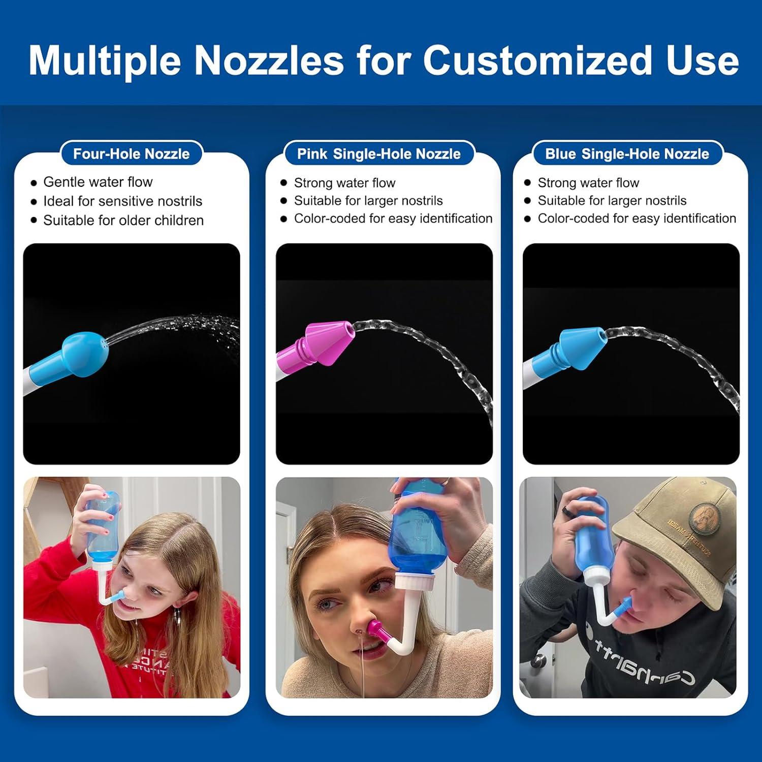 Botella Lavado Nasal MAOEVER 300 ml con 30 Paquetes Sal