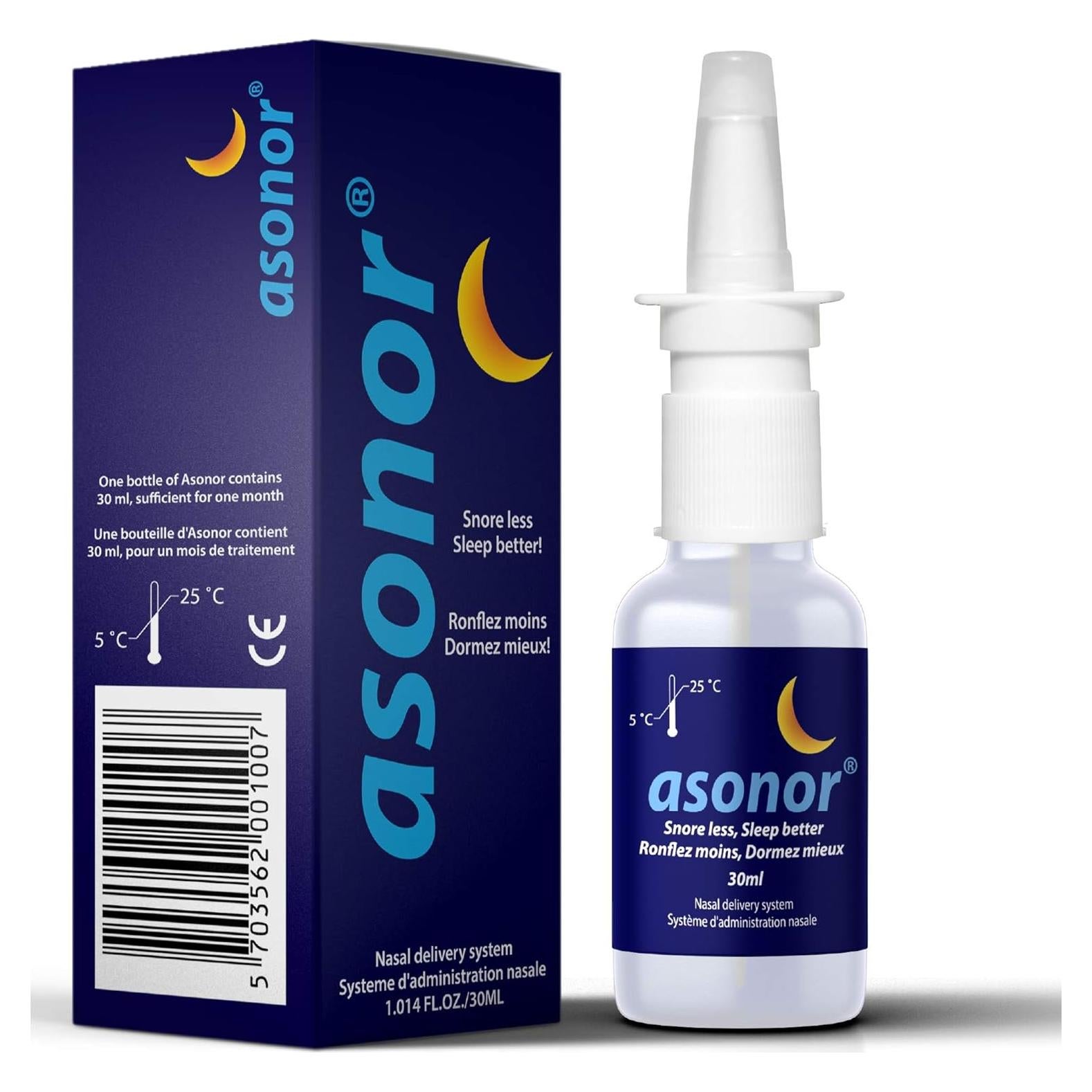 Asonor Spray Nasal Antironquidos 30ml - Alivio Natural