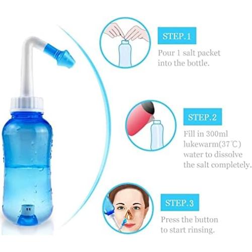 Waterpulse Neti Pot Lavado Nasal 300ml con Sal Azul