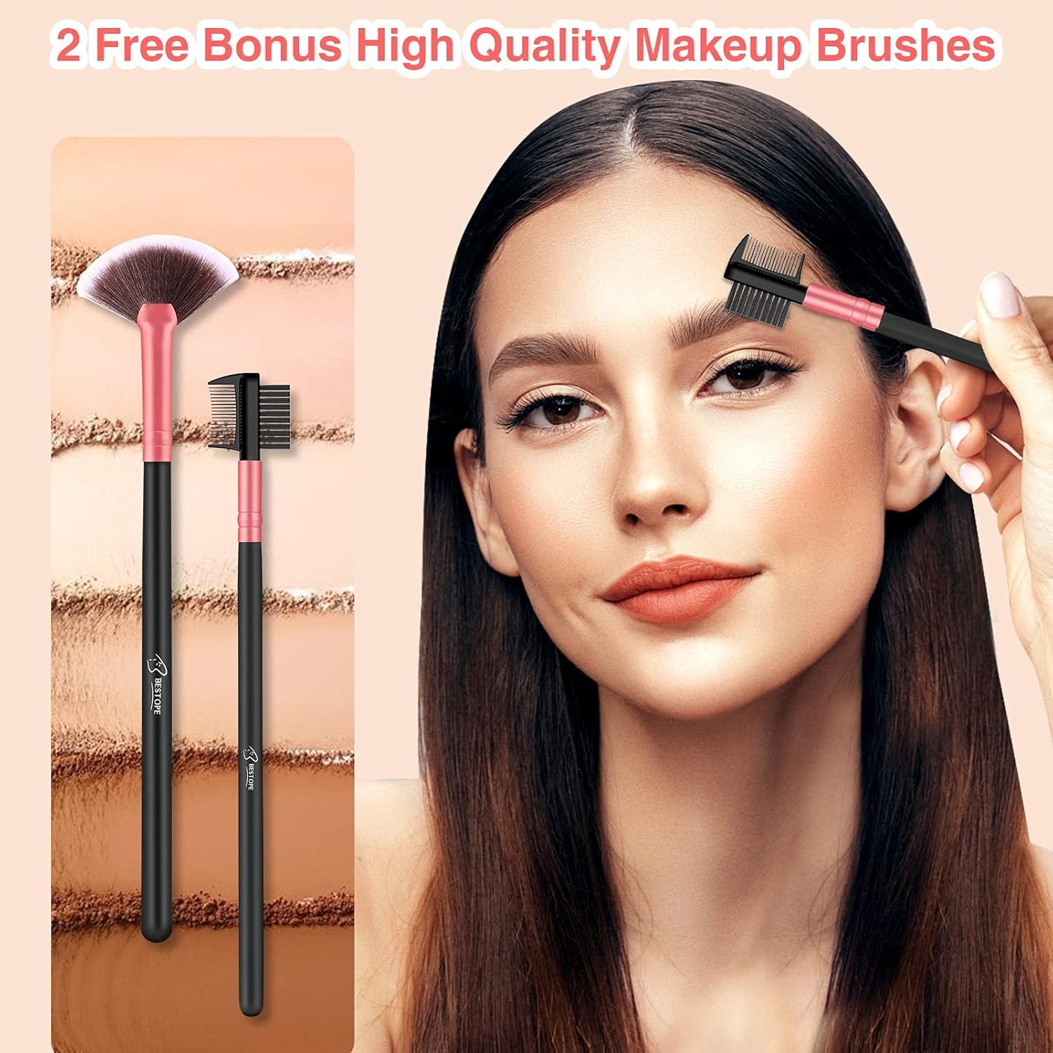 Juego de Brochas de Maquillaje BESTOPE PRO 16 Piezas Sintéticas