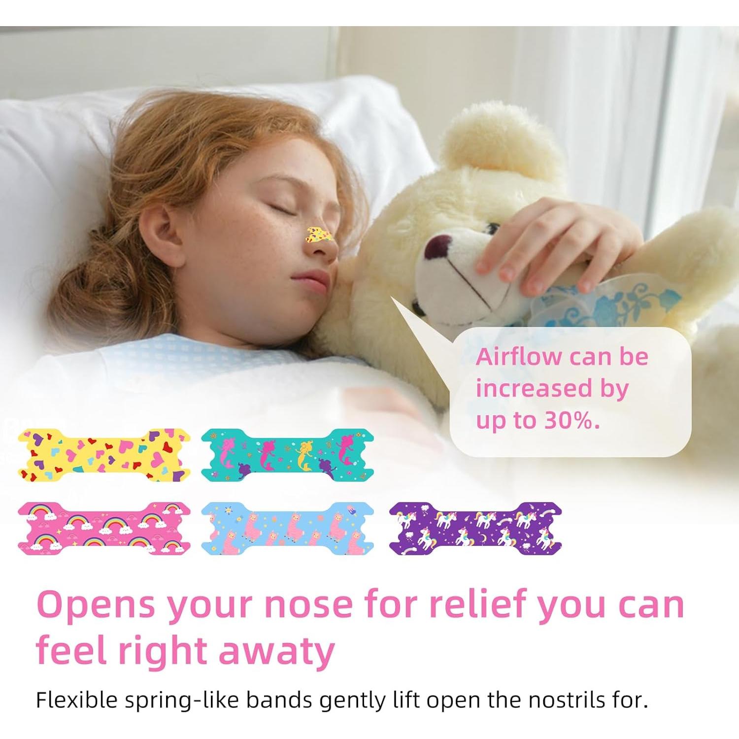 30 Tiras Nasales para Niños Stranthother Anti-Ronquidos
