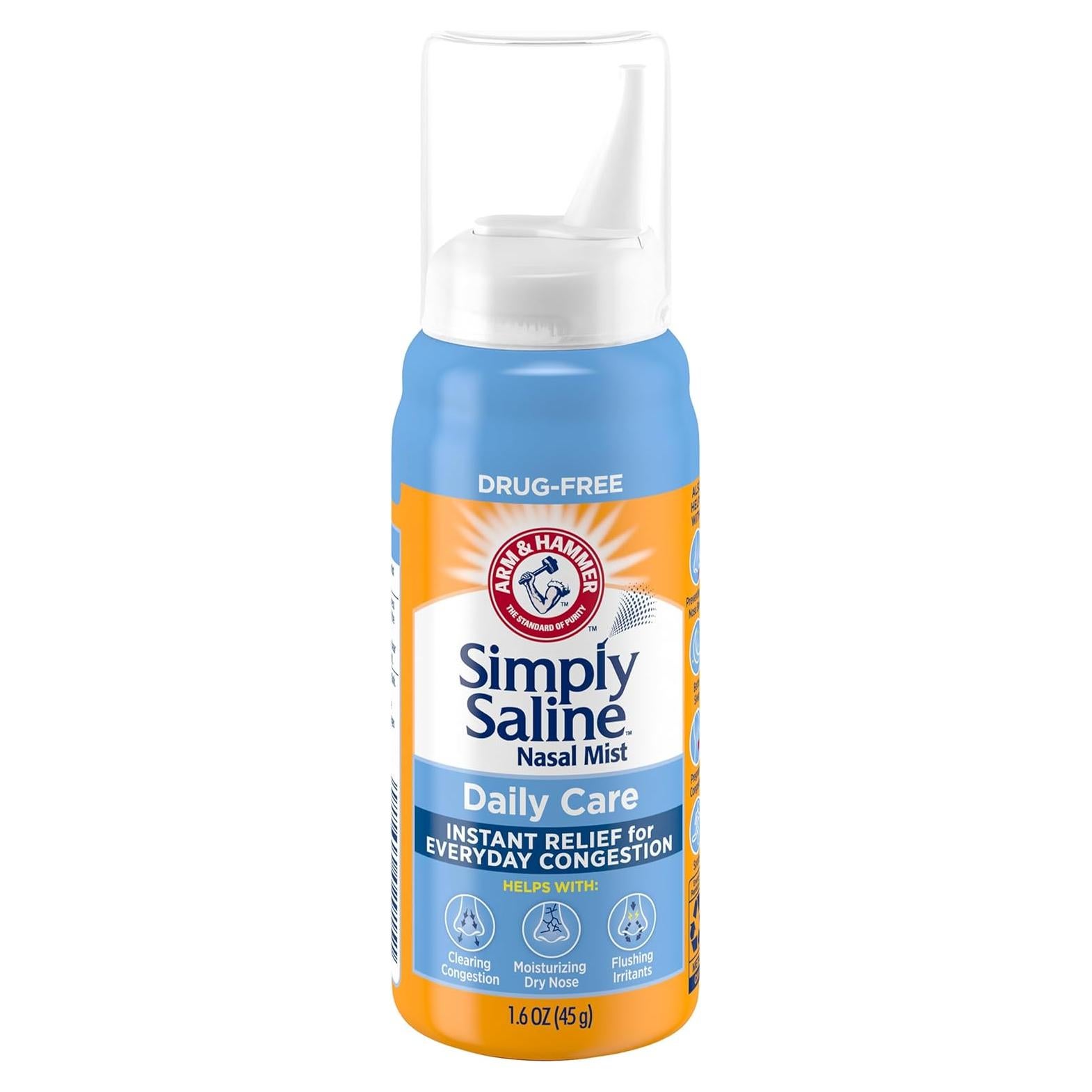 Spray Nasal Simply Saline ARM & HAMMER 45g Alivio Congestión