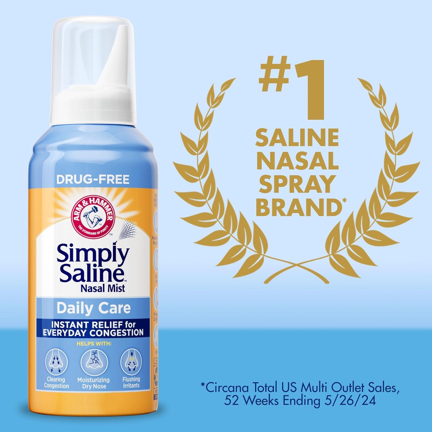 Spray Nasal Simply Saline ARM & HAMMER 45g Alivio Congestión
