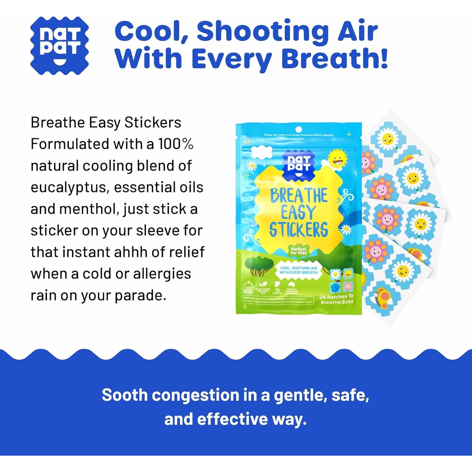 Parche Descongestionante NATPAT para Niños y Adultos - 24 Piezas