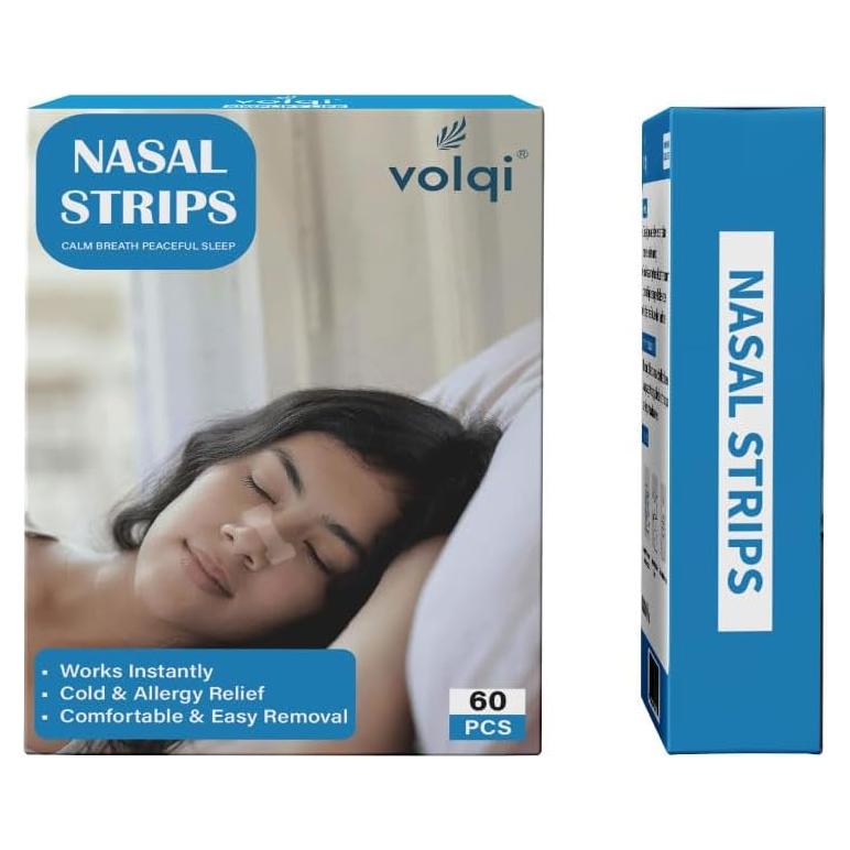Tiras Nasales Volqi Fuerza Extra 60 Unidades Alivio Ronquidos