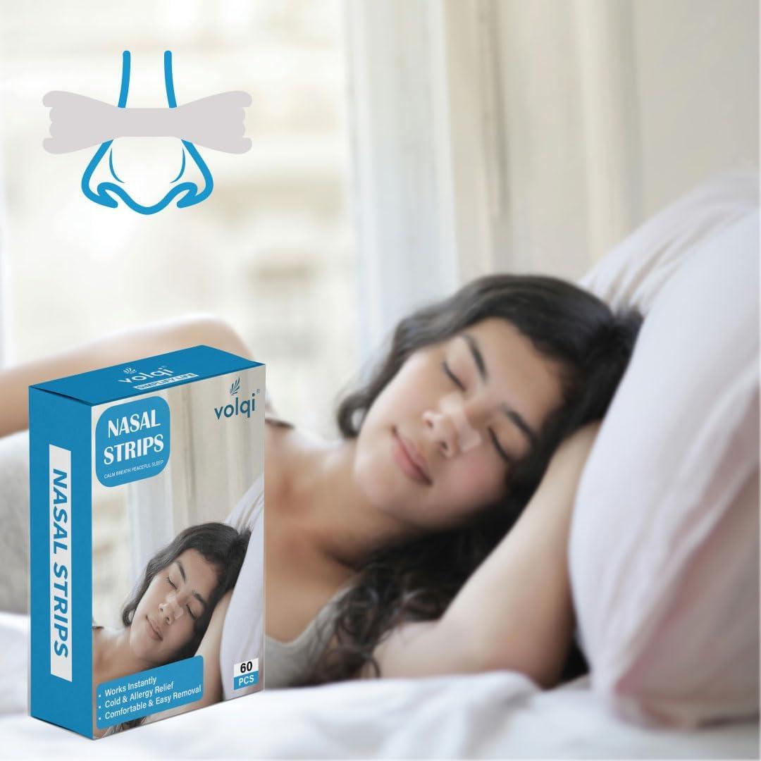 Tiras Nasales Volqi Fuerza Extra 60 Unidades Alivio Ronquidos