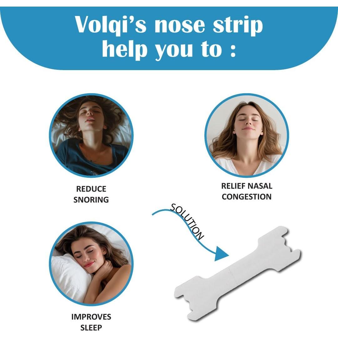 Tiras Nasales Volqi Fuerza Extra 60 Unidades Alivio Ronquidos
