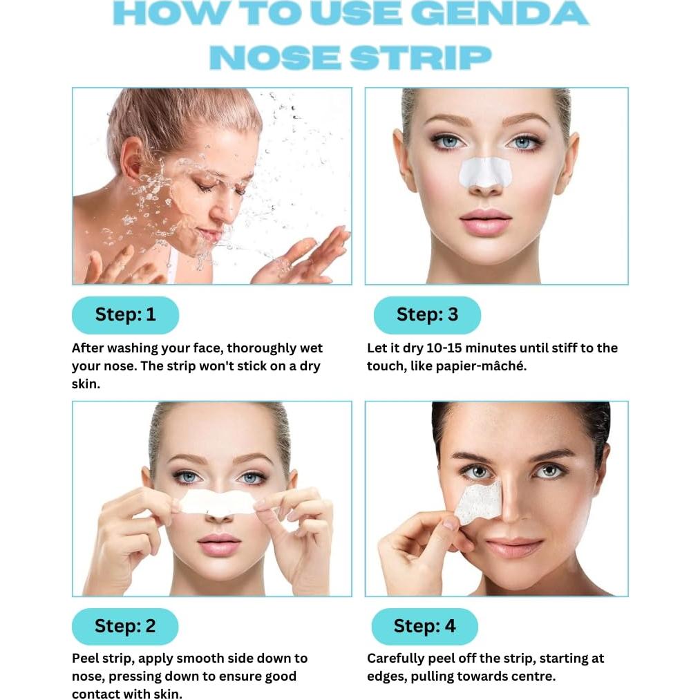 Tiras Nasales GENDA para Puntos Negros - 12 Parches