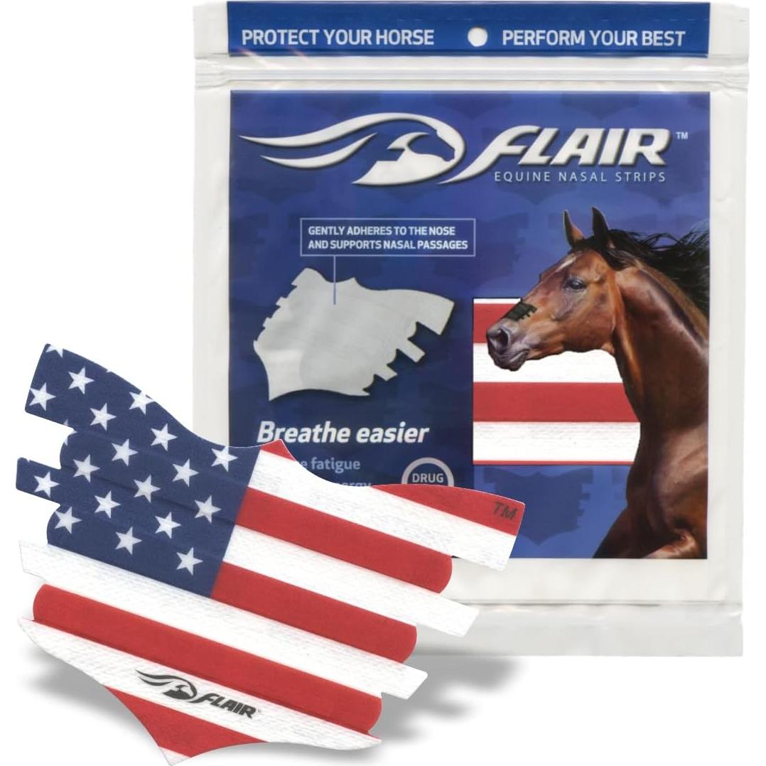 Tiras Nasales Equinas FLAIR para Caballos - Mejora Respiración