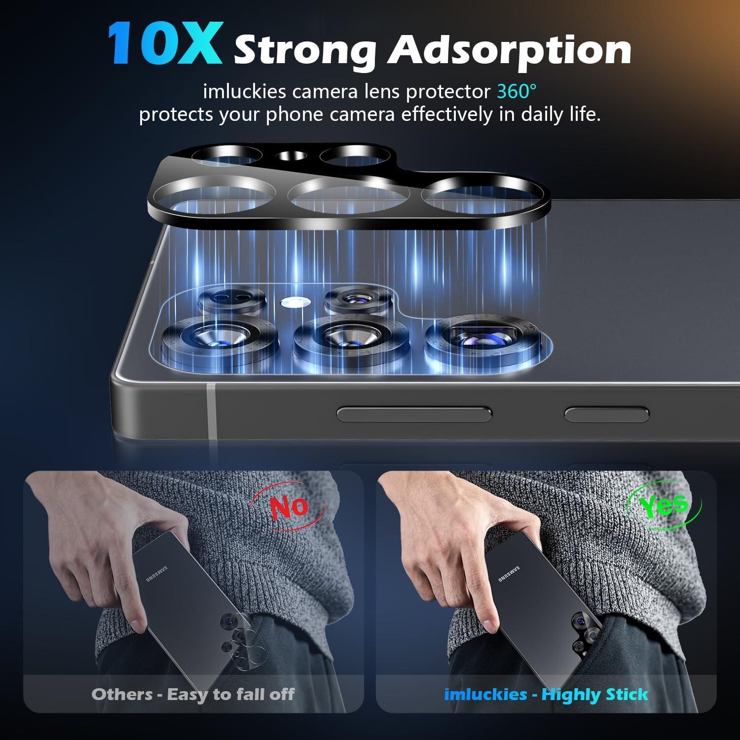 Protector de Lente de Cámara imluckies para Samsung Galaxy S25 Ultra - Vidrio Templado 9H, 4 Paquetes