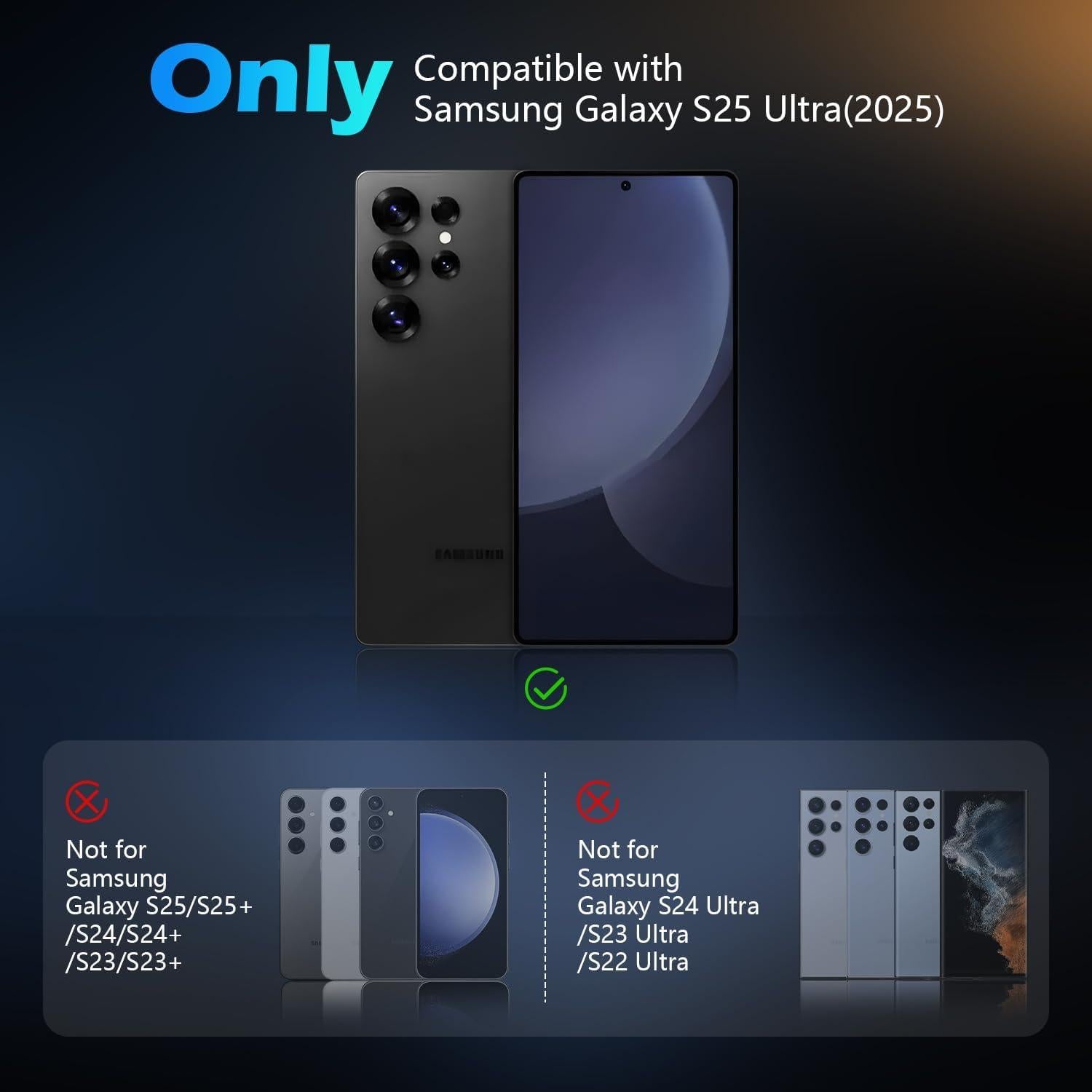 Protector de Lente de Cámara imluckies para Samsung Galaxy S25 Ultra - Vidrio Templado 9H, 4 Paquetes