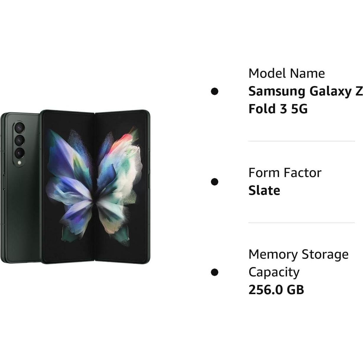 Samsung Galaxy Z Fold 3 5G 256GB Verde Fantasma Desbloqueado