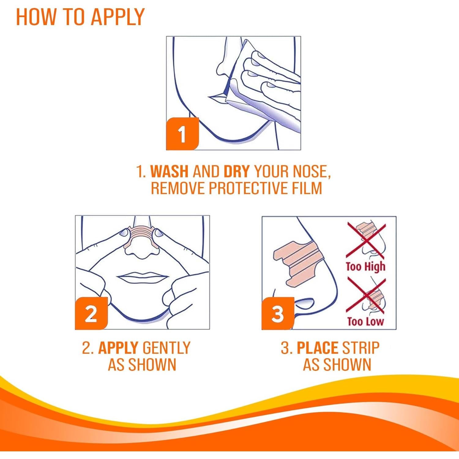 Tira Nasal Anti-Ronquidos Mobi Lock 75 Piezas Pequeñas