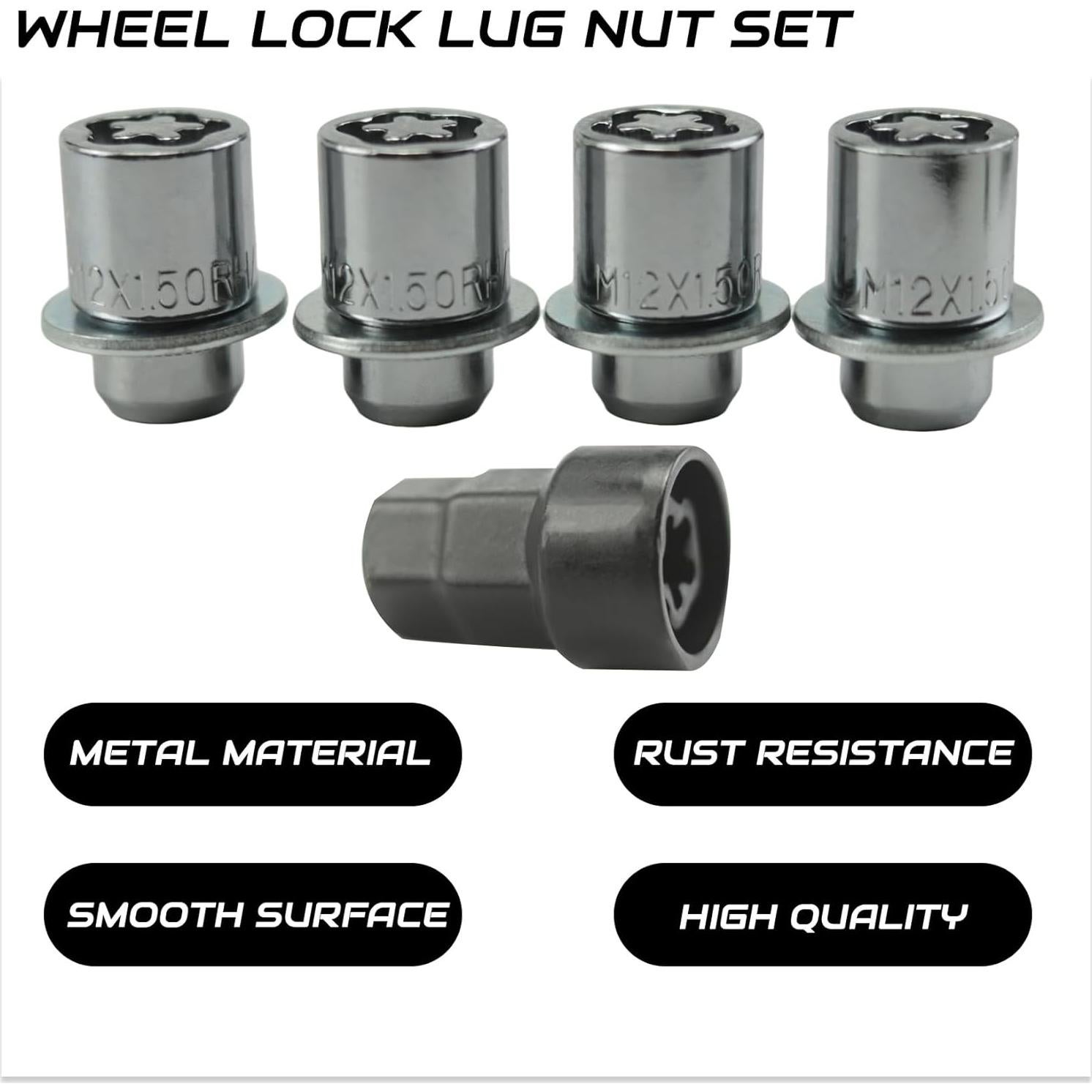 Juego de Birlos de Bloqueo DOPPAPS M12 x 1.5 para Toyota