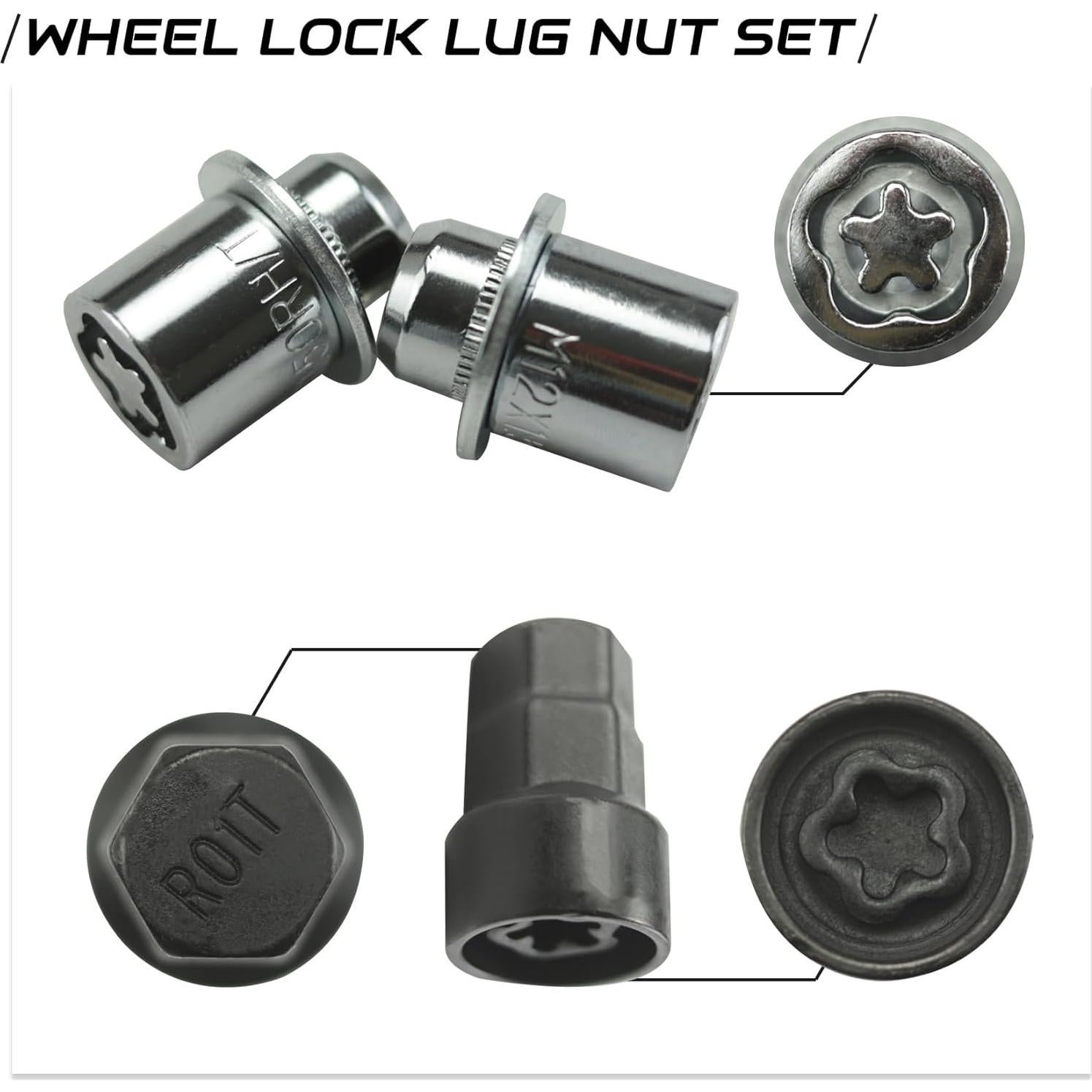 Juego de Birlos de Bloqueo DOPPAPS M12 x 1.5 para Toyota