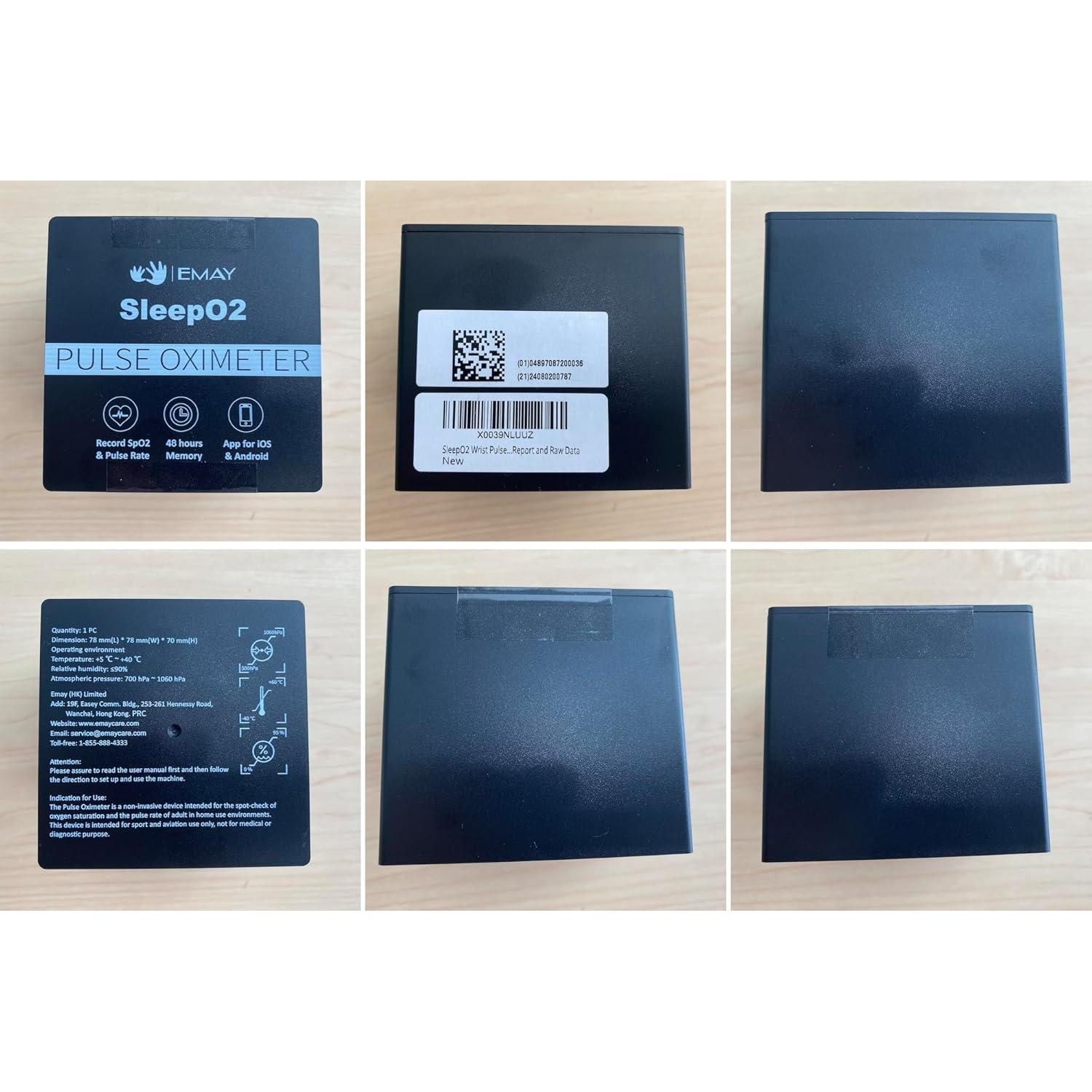 Oxímetro de Pulso EMAY SleepO2 para Muñeca - Registro Continuo