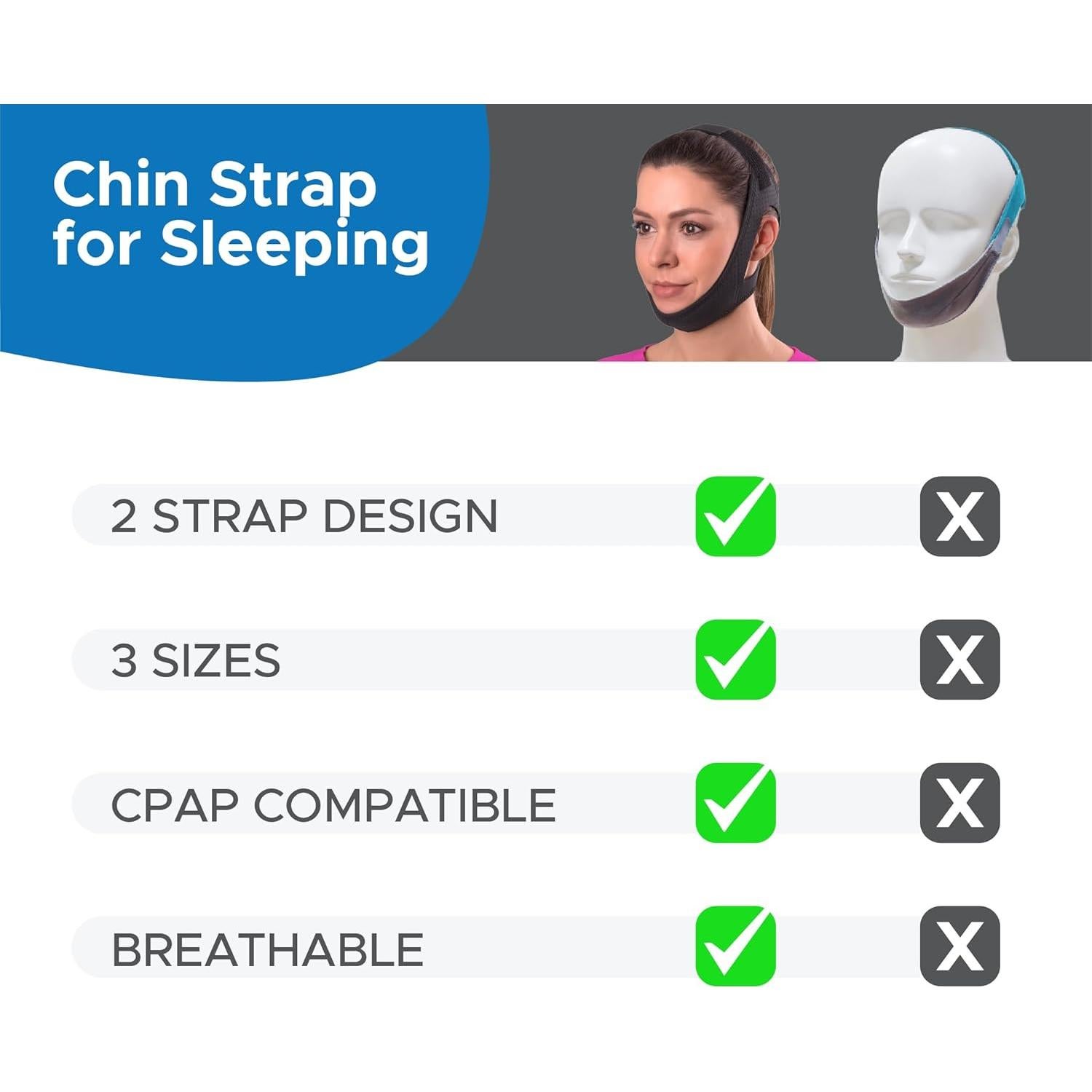 Correa Anti Ronquidos Aveela Mediana para Dormir