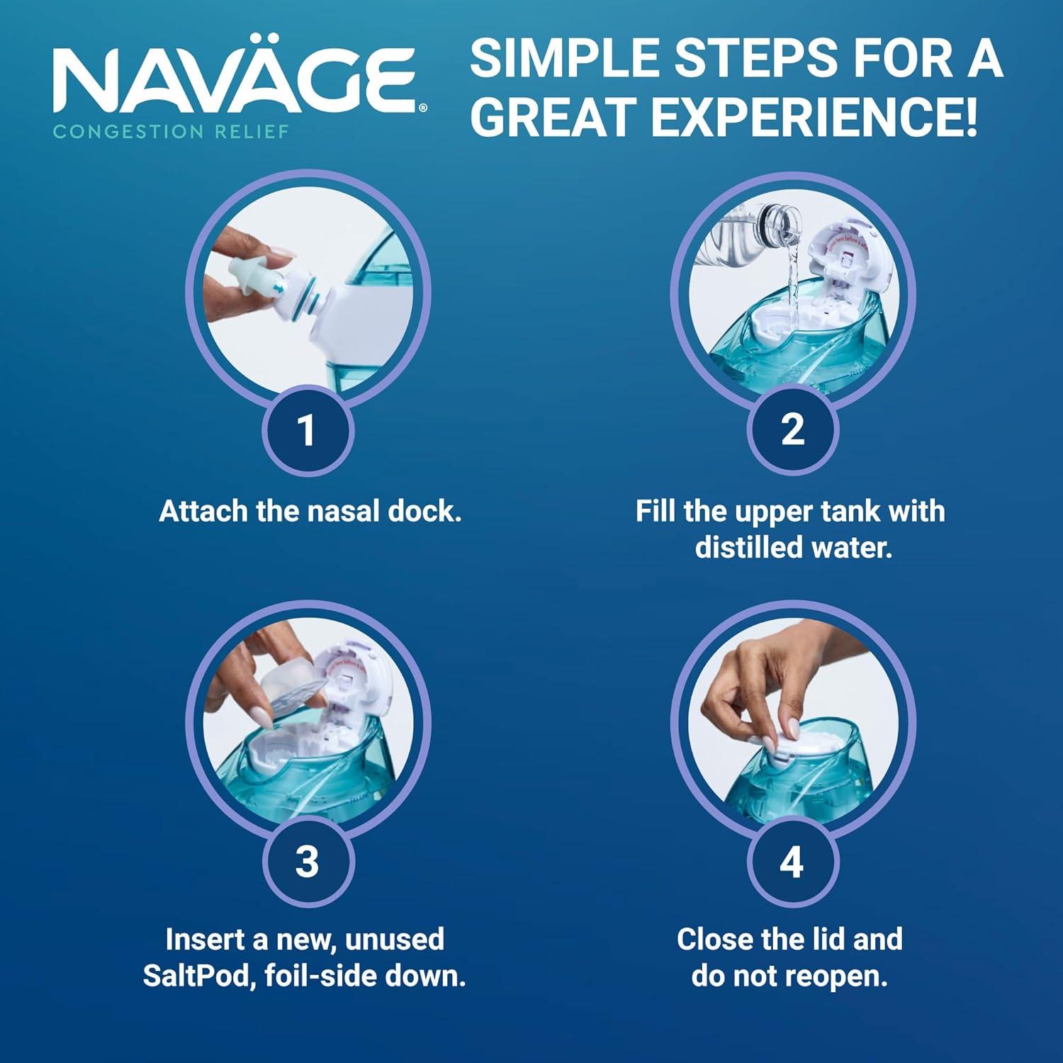 Kit de Irrigación Nasal Navage con 30 Cápsulas de Sal