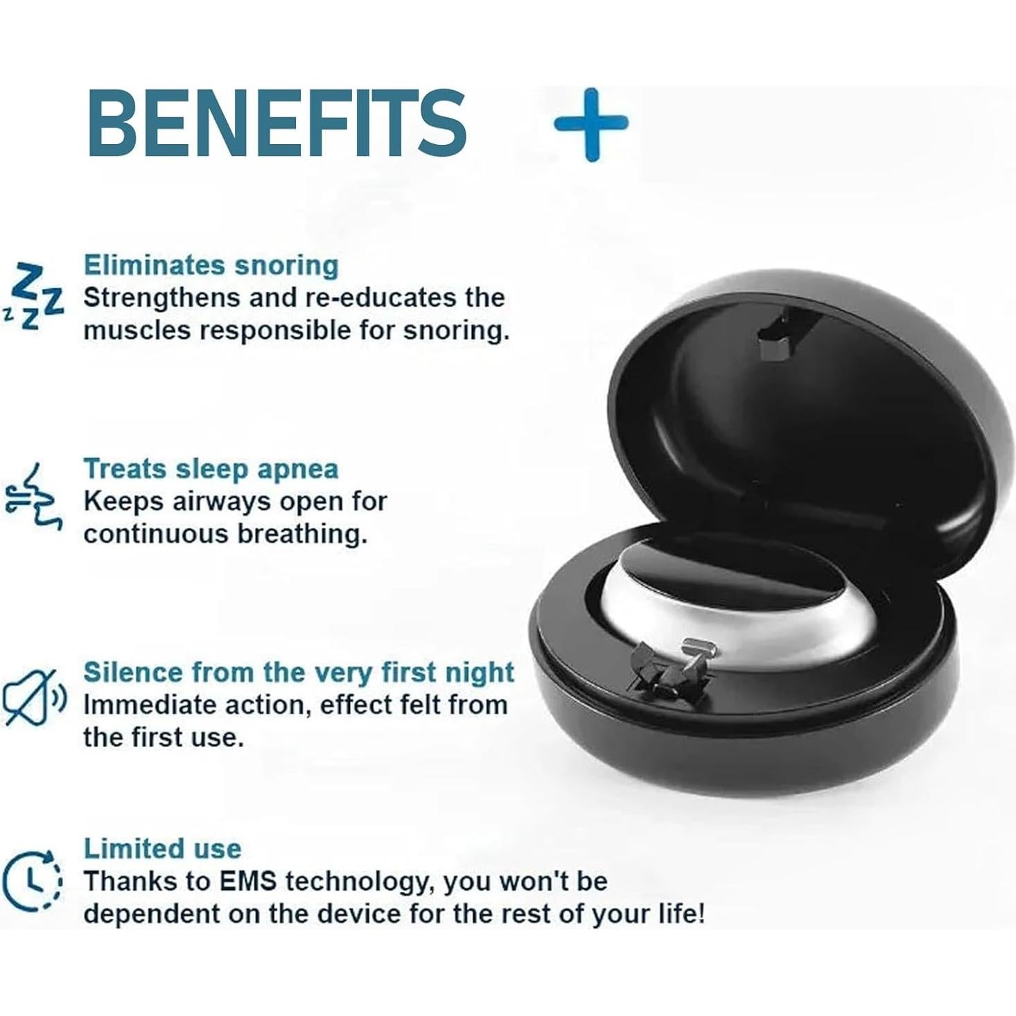 Dispositivo Antirronquidos Z3 Pro Jeremytis, Ajuste 3 Velocidades
