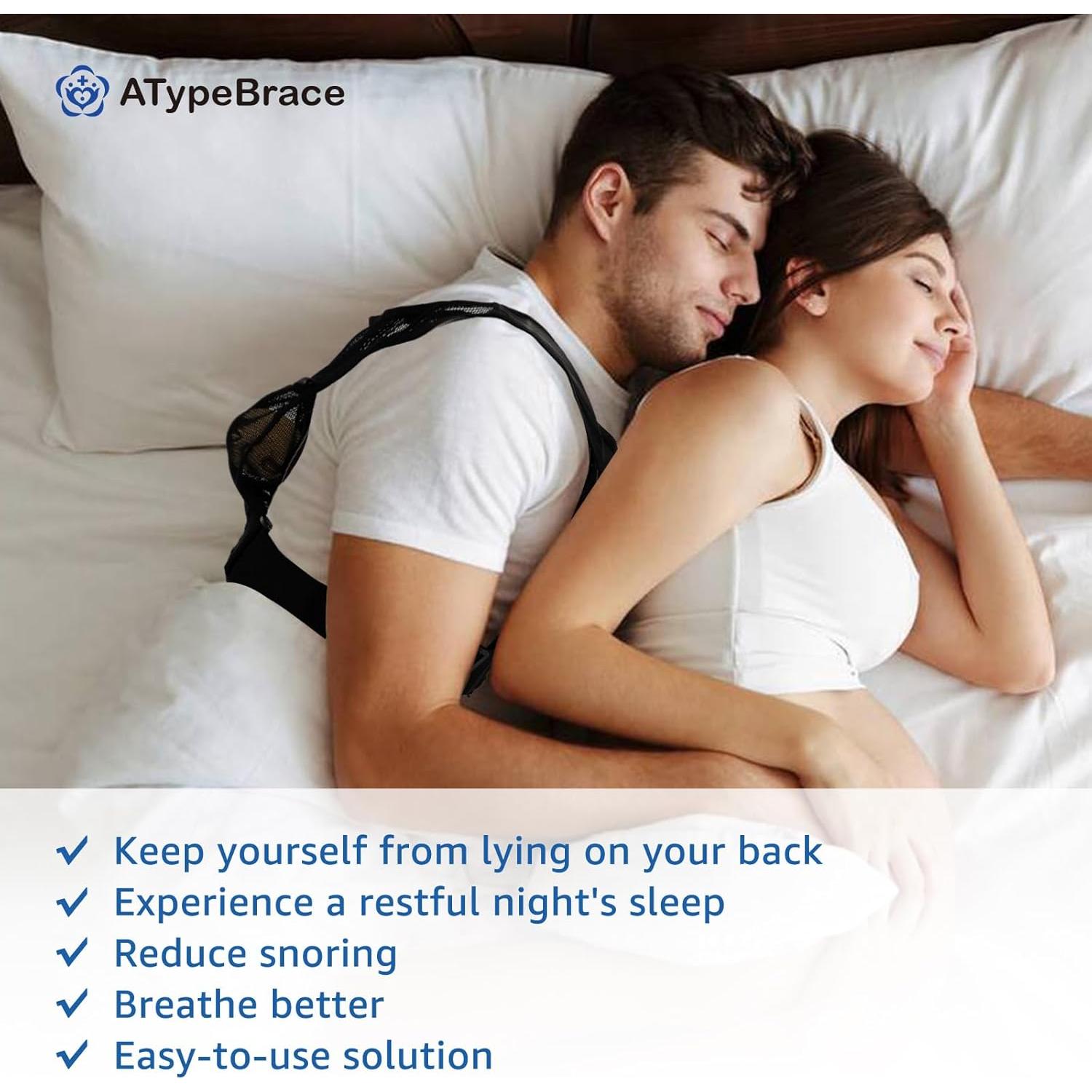 Chaleco Anti Ronquidos ATypeBrace - Duerme de Lado, Negro