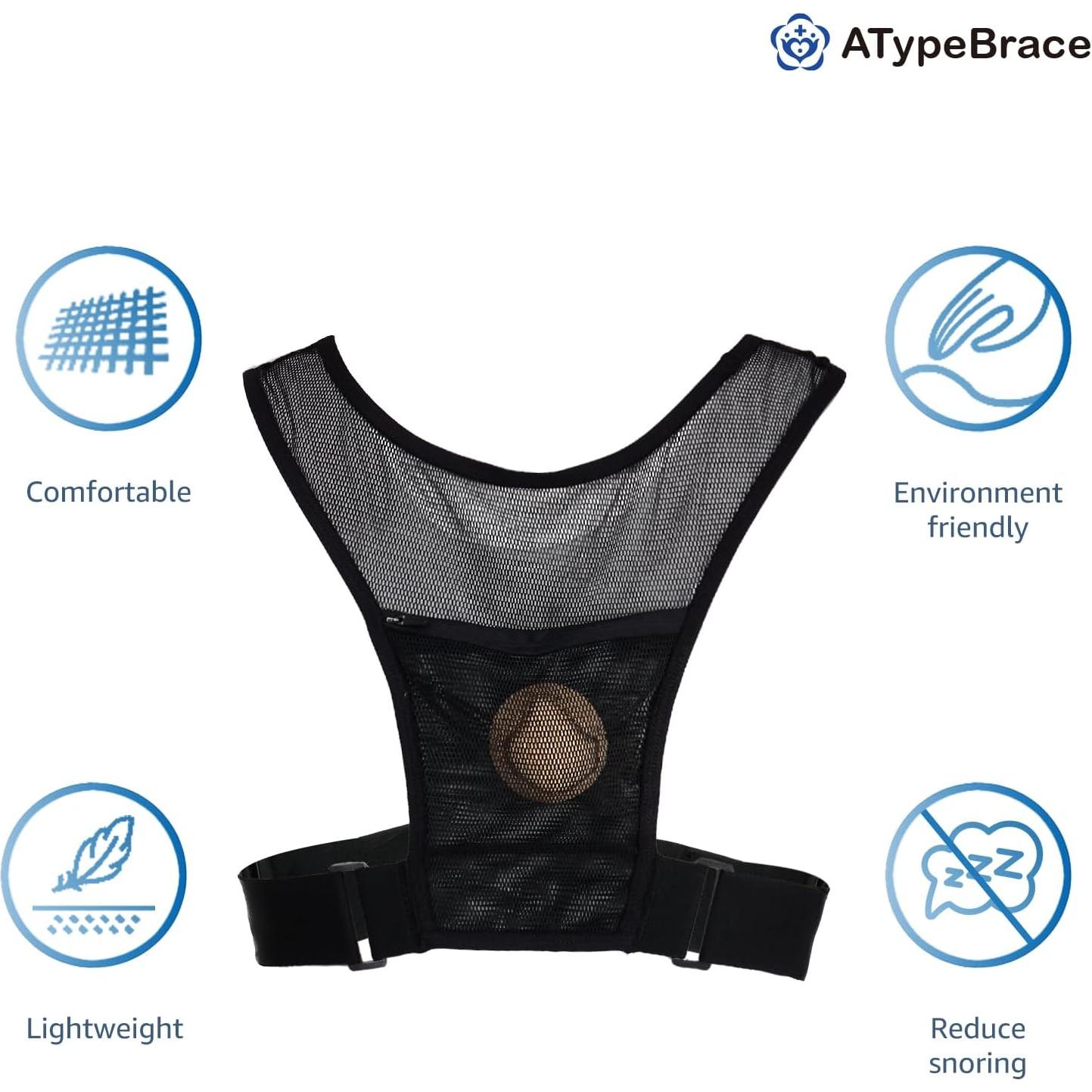 Chaleco Anti Ronquidos ATypeBrace - Duerme de Lado, Negro