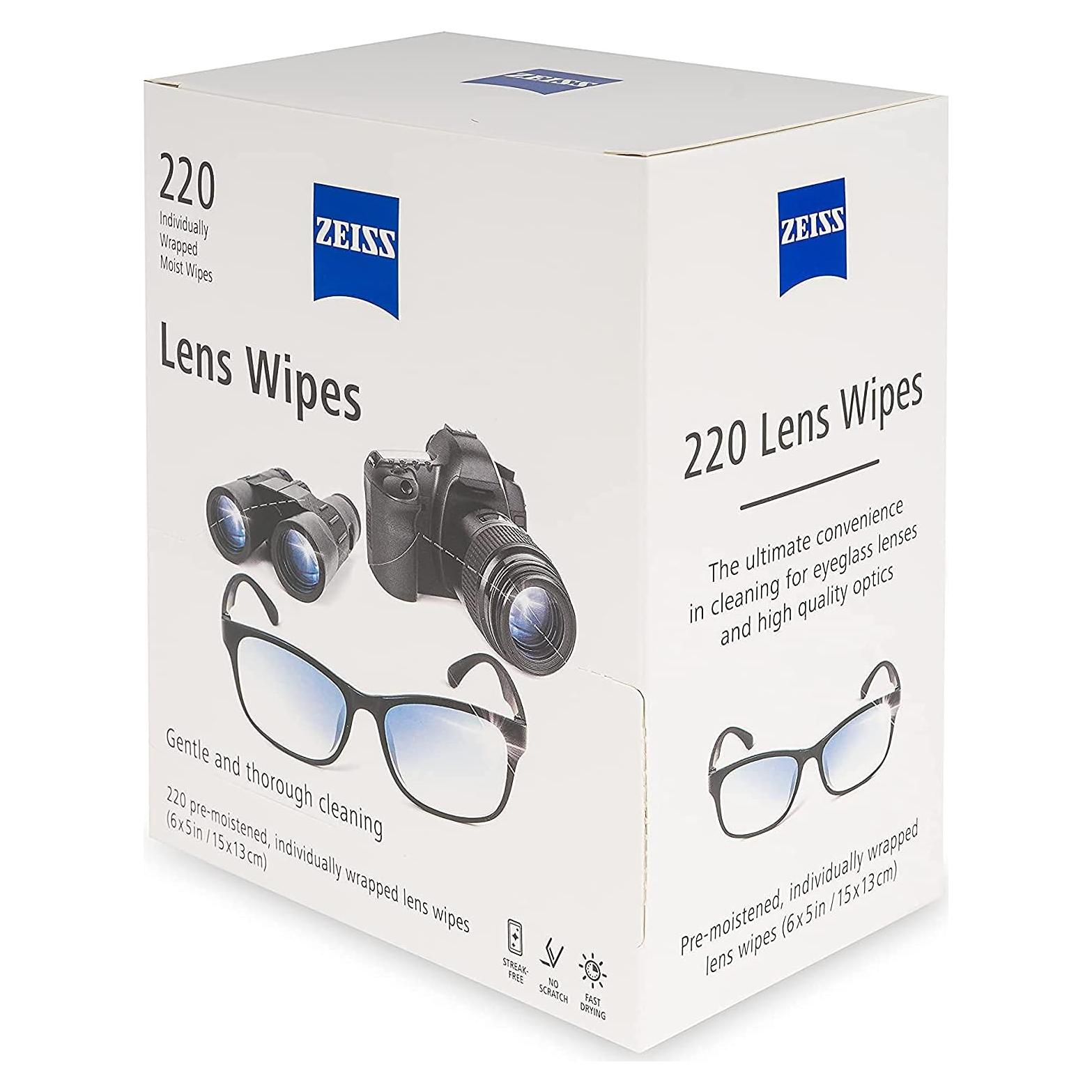 Toallitas de limpieza de lentes prehumedecidas Zeiss 220 unidades