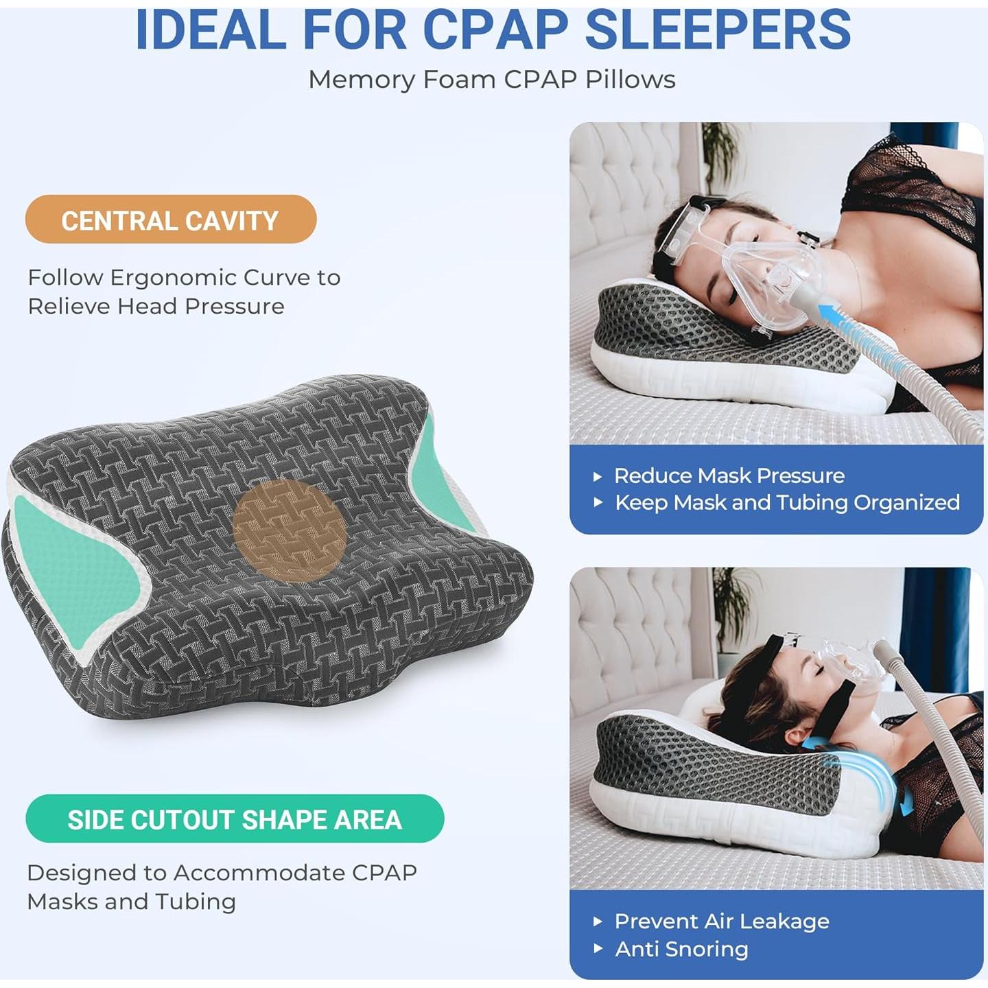 Almohada Cervical Elviros Ajustable para CPAP 58x41cm
