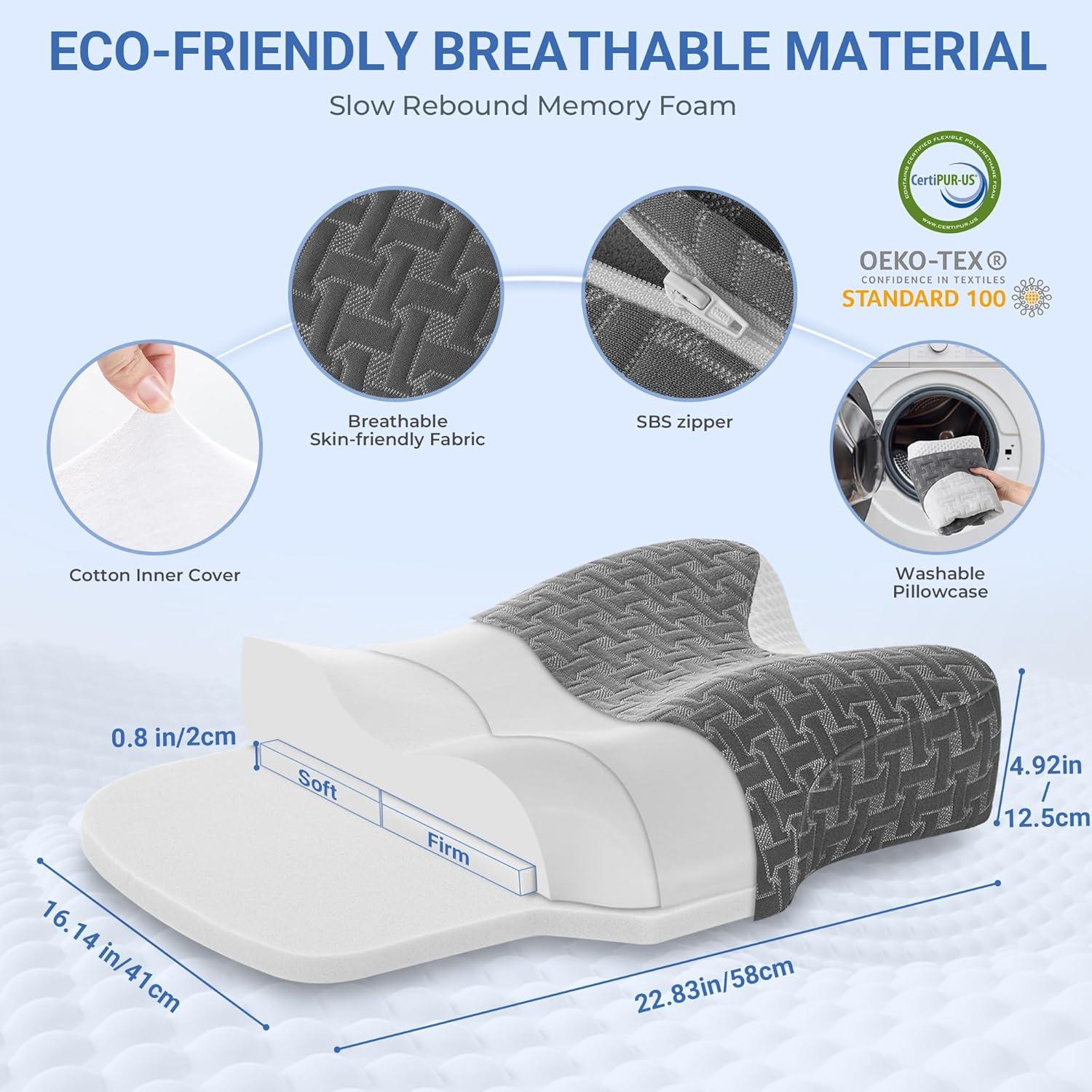 Almohada Cervical Elviros Ajustable para CPAP 58x41cm