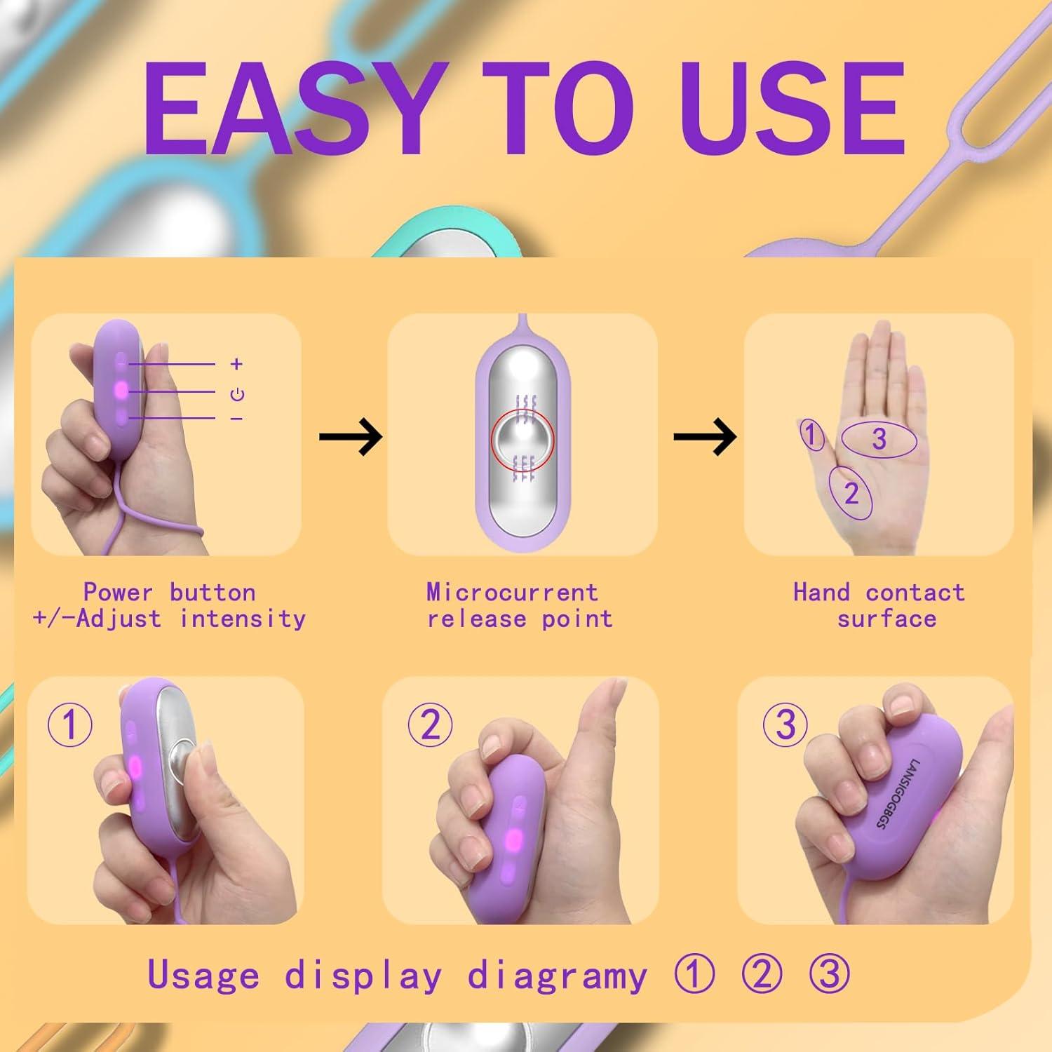 Instrumento de Sueño LANSIGOGBGS Masaje Cerebral Púrpura