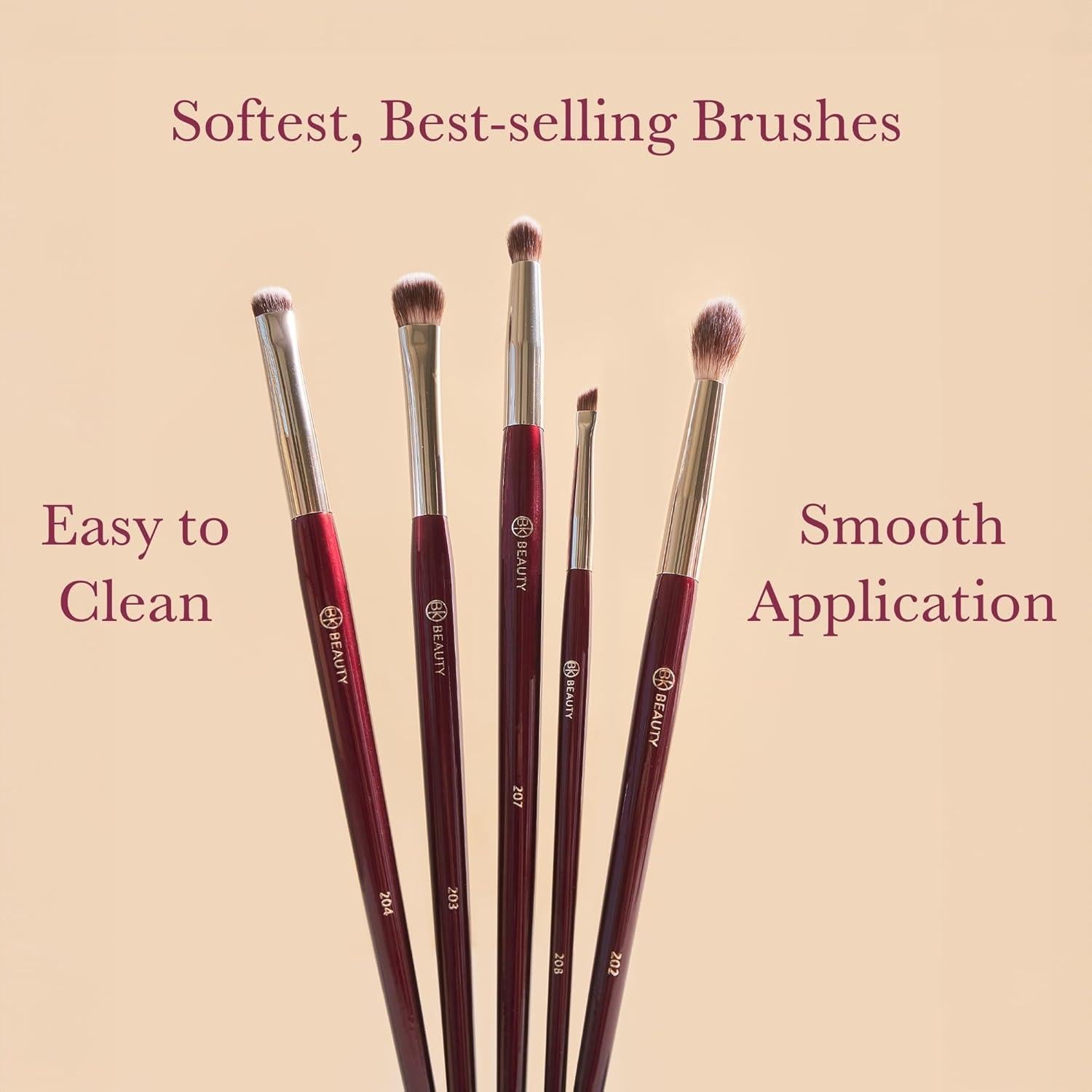 Juego de Brochas para Ojos BK Beauty - 5 Piezas Ultra Suaves