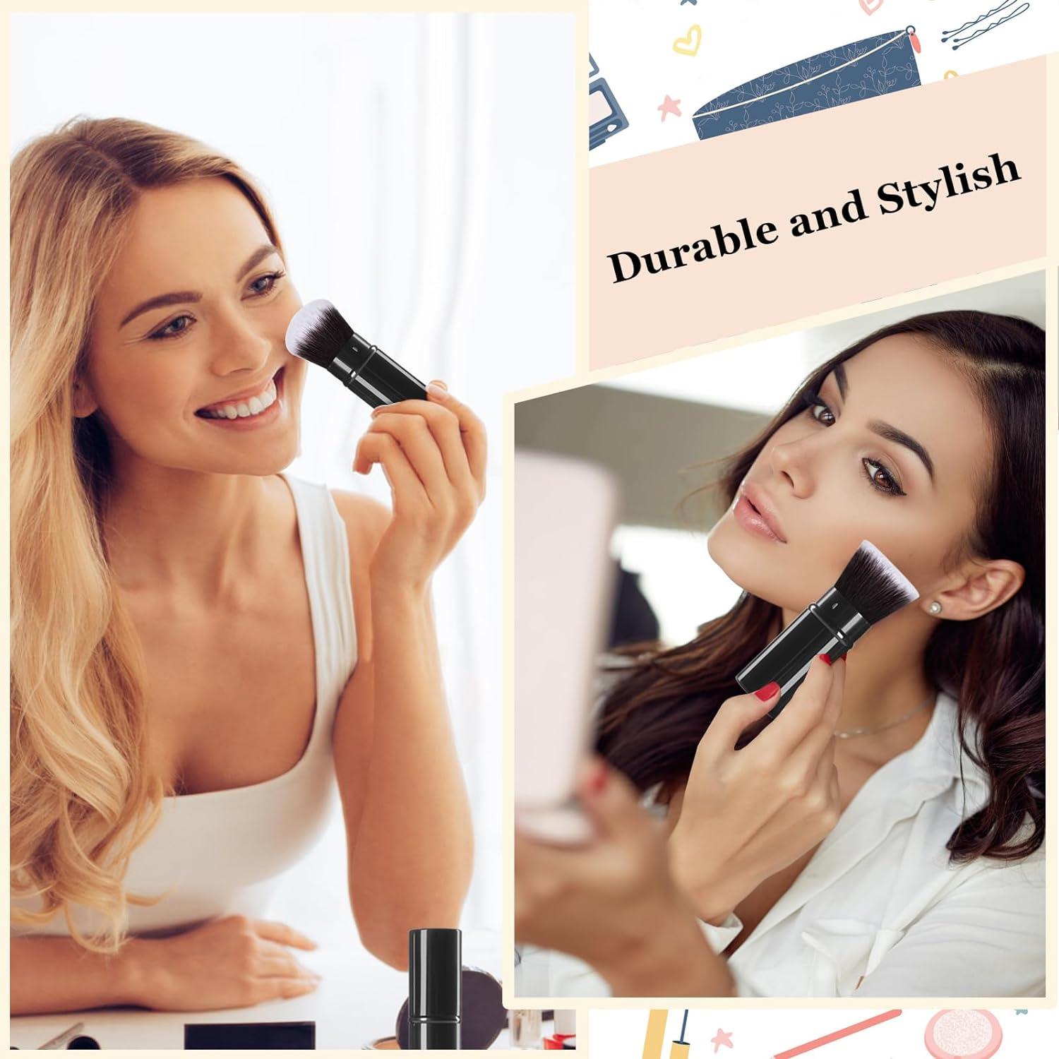 Brochas de Maquillaje Retráctiles Keriloo 2 Pack Kabuki