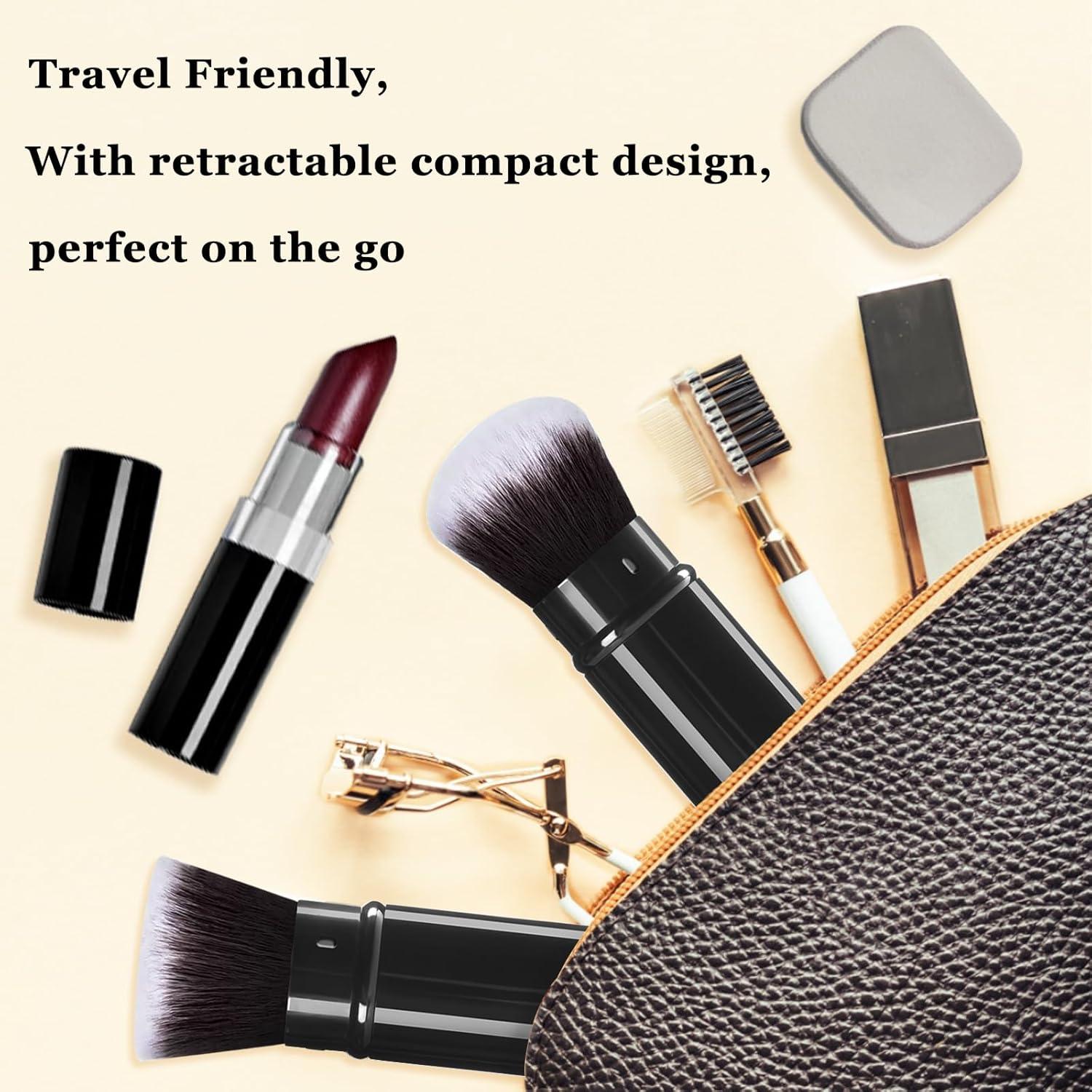 Brochas de Maquillaje Retráctiles Keriloo 2 Pack Kabuki