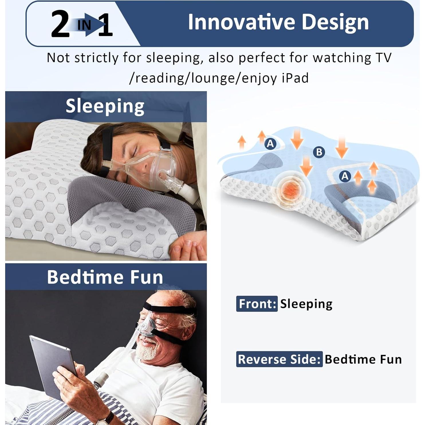 Almohada CPAP IKSTAR Reina Ajustable Espuma Viscoelástica