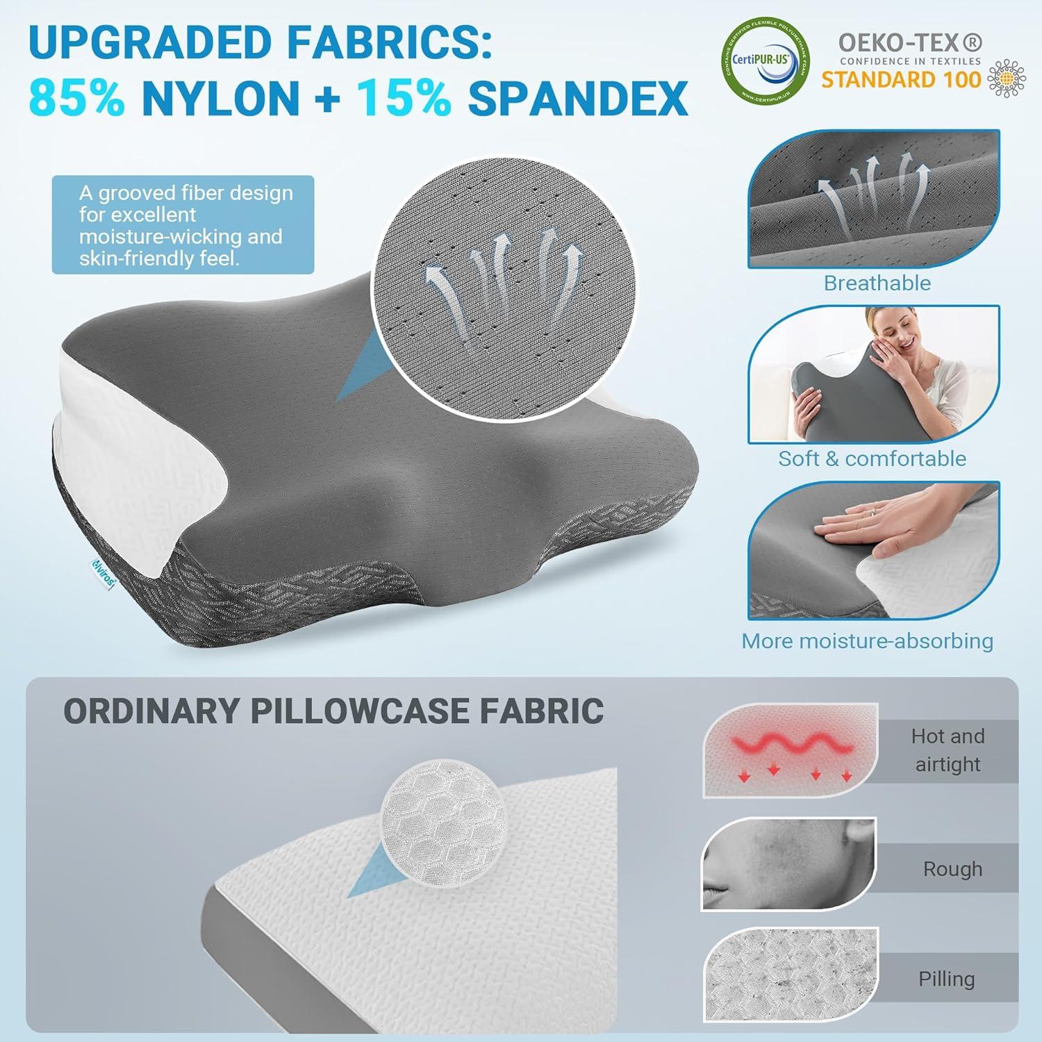 Almohada Cervical Elviros Ergonómica para CPAP 60x41.2 cm