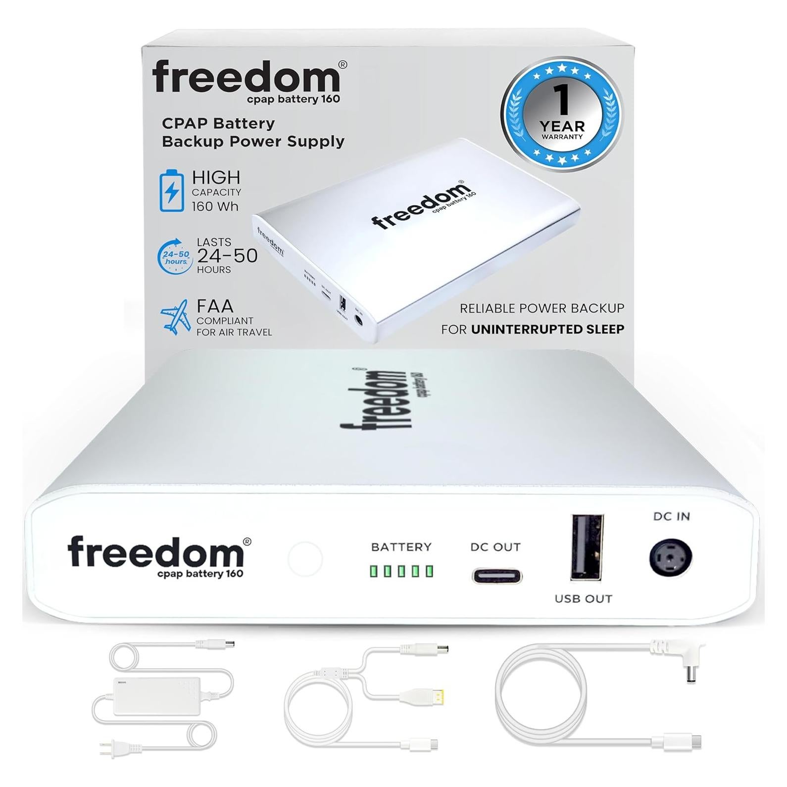 Batería de Respaldo CPAP Freedom 160 horas Blanco