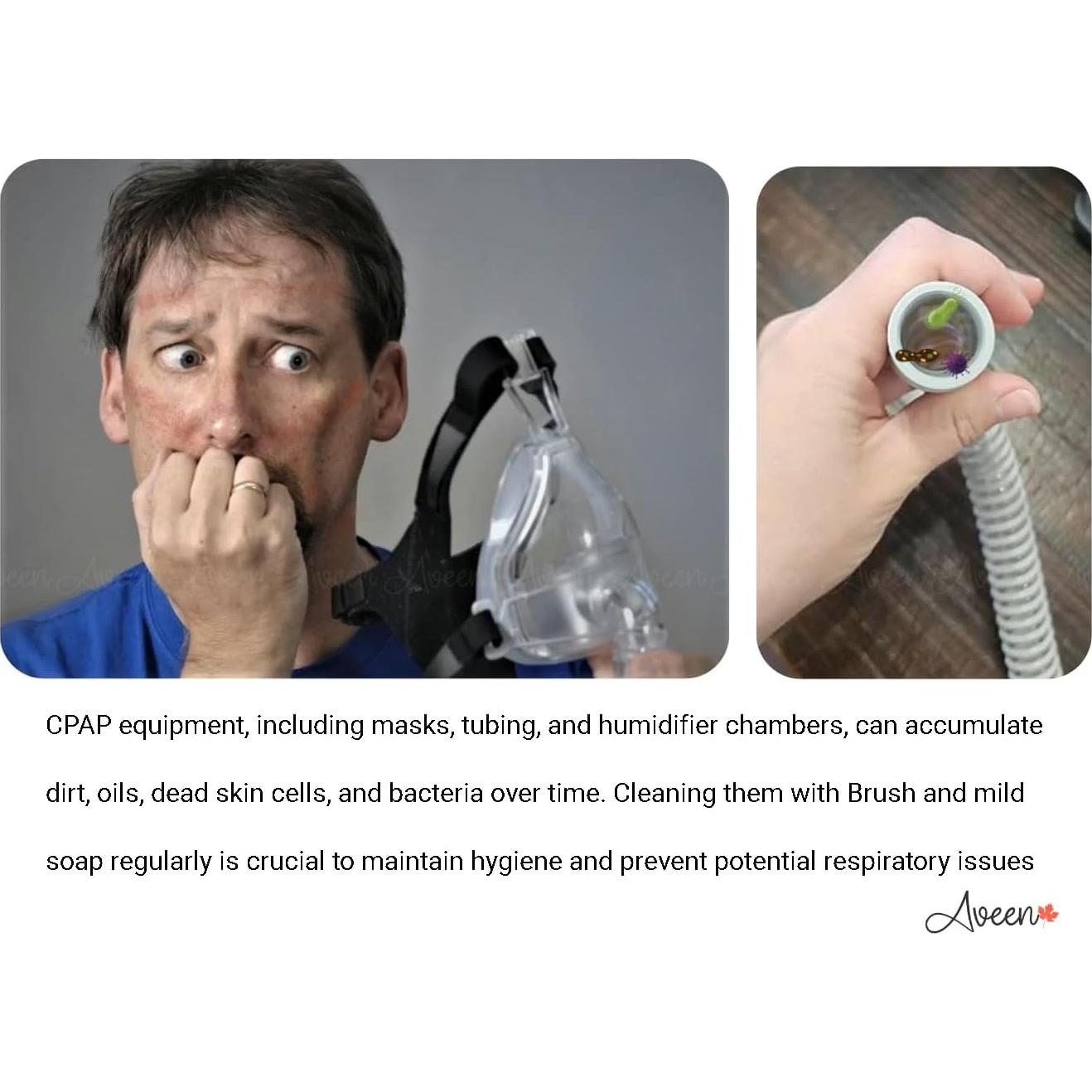 Cepillo de limpieza para mangueras CPAP Aveen 15mm y 19mm