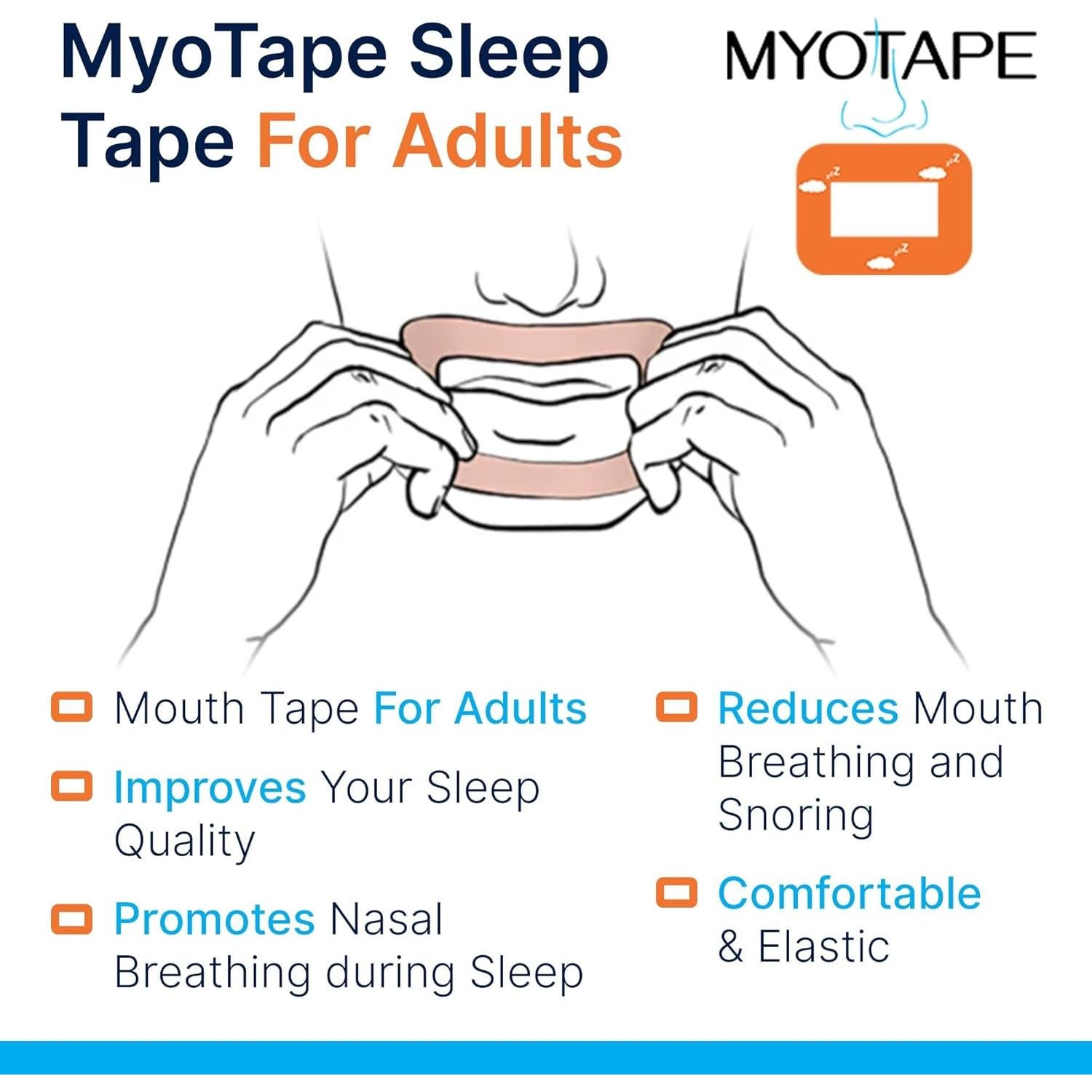 Cinta para dormir MYOTAPE Grande - Mejora respiración nasal